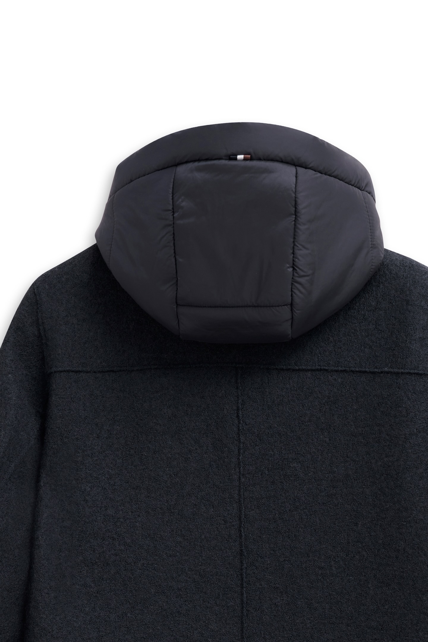 bugatti Wollmantel »Modern Fit«, mit Kapuze & herausnehmbarer Weste