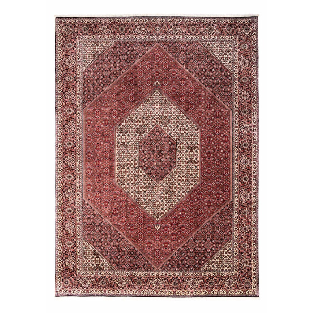 Wohnen Teppiche morgenland Wollteppich »Bidjar Takab Medaillon Rosso 343 x 253 cm«, rechteckig, 1,3 mm Höhe, Unikat mit Zertifik