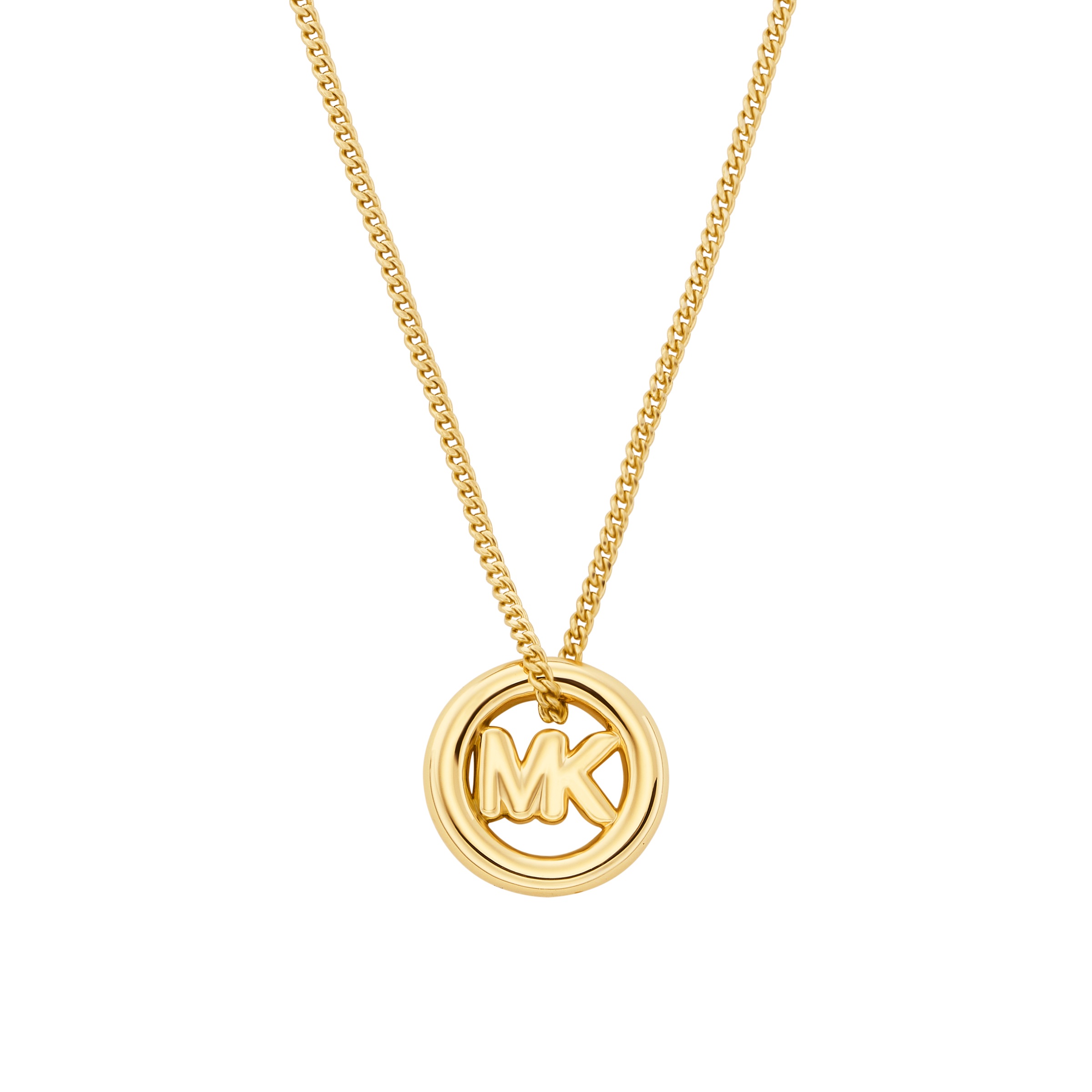 Kette mit Anhänger MICHAEL KORS "Schmuck Geschenk Metall Halskette PREMIUM", gold (gelbgoldfarben), Halsketten, Damen, ohne Zirkonia, Metall, L: 45,5 B: 1mm, wahlweise mit oder ohne Zirkonia, B:1mm 2