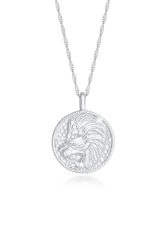 Kette mit Anhänger »Sternzeichen Löwe Astro Münze Antik 925 Silber«