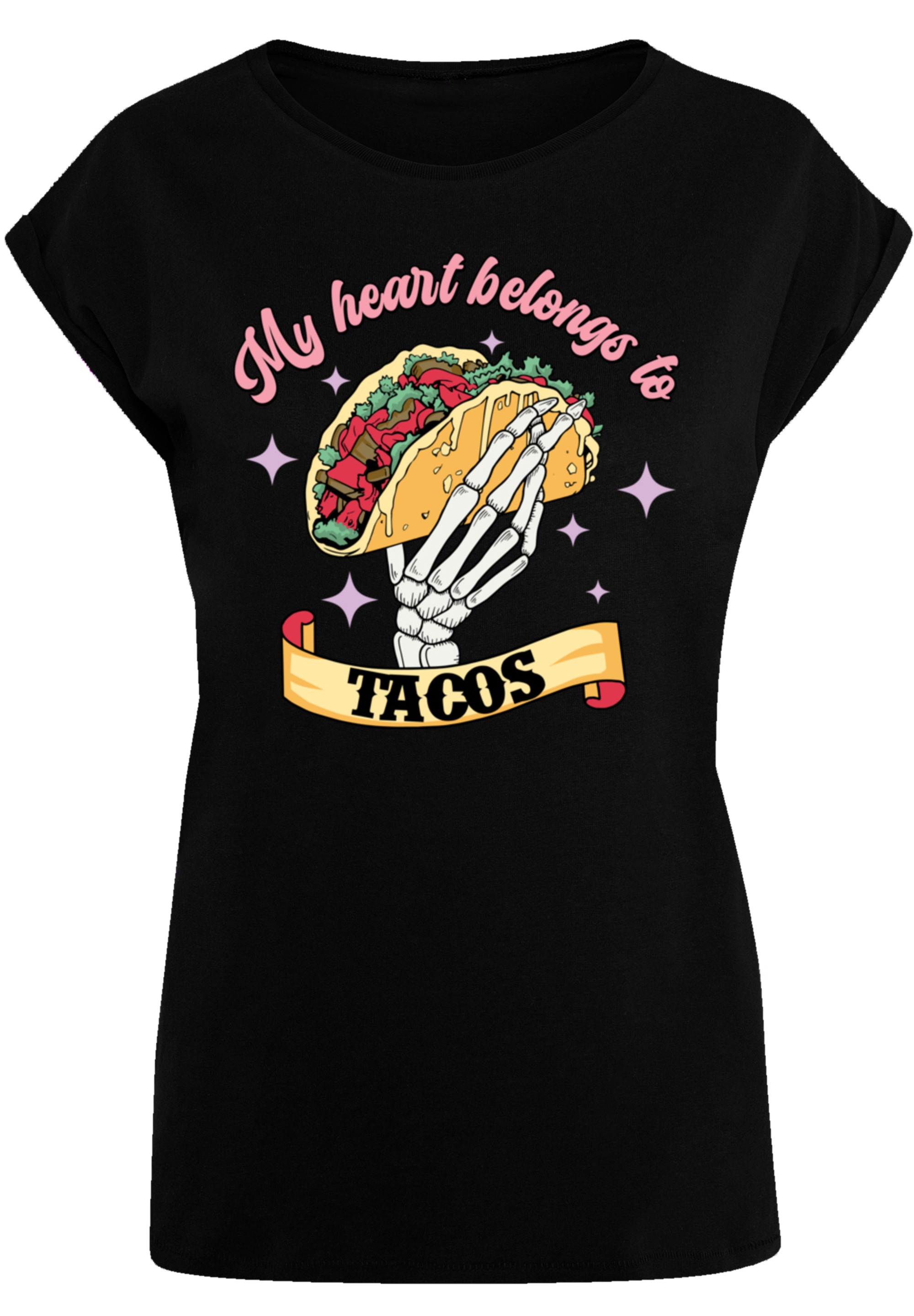 F4NT4STIC T-Shirt »My Herz belongs to tacos«, Premium Qualität