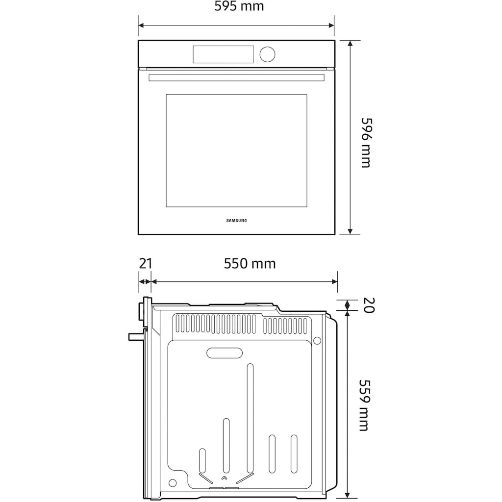 Samsung Einbaubackofen »NV7B41307AS«, NV7400B, NV7B41307AS, Pyrolyse-Selbstreinigung