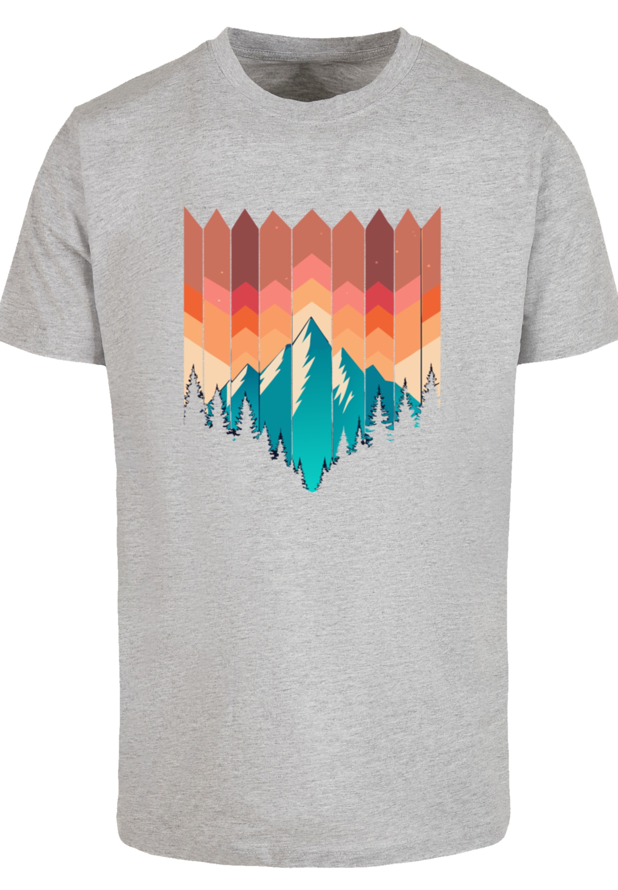 F4NT4STIC T-Shirt »Berg Sonnenuntergang Geometrisch«, Premium Qualität