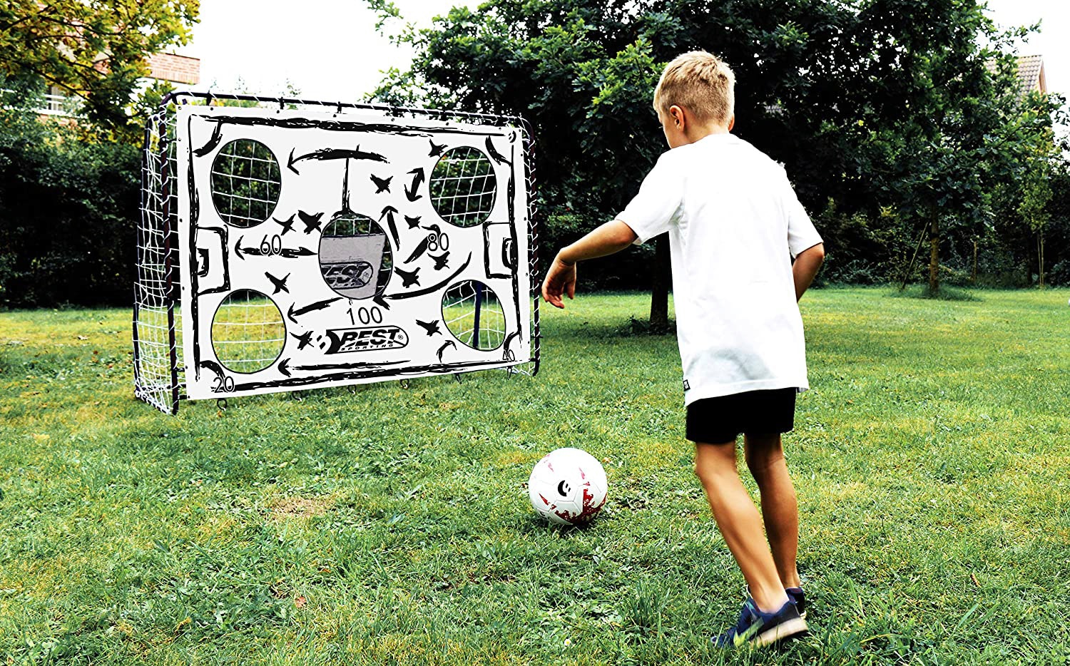 Hudora Fußballtor »TAKTIK«, BxLxH: 76x213x152 cm, mit Torwand
