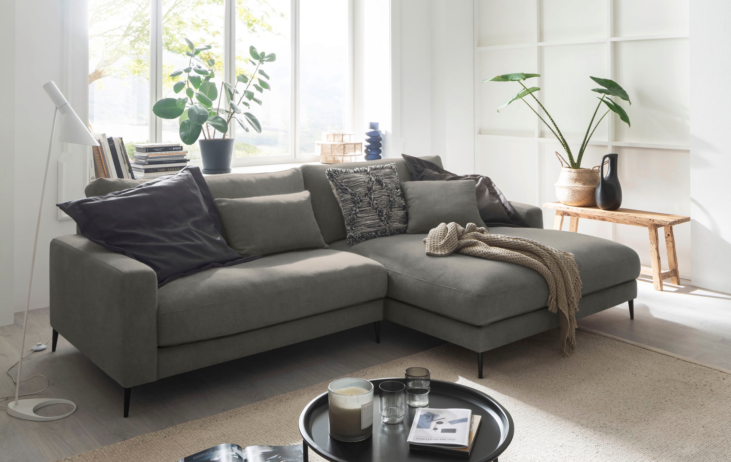 INOSIGN Ecksofa »Downtown Gemütliches Loungemöbel zum Relaxen L-Form«, weicher Sitzkomfort, B/T/H: 272/170/84 cm