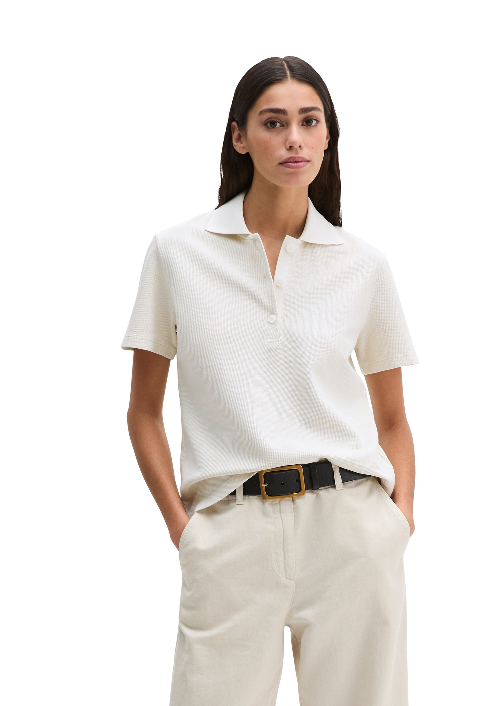 Marc O'Polo Poloshirt regular aus Garment-Dyed-Piqué-Jersey