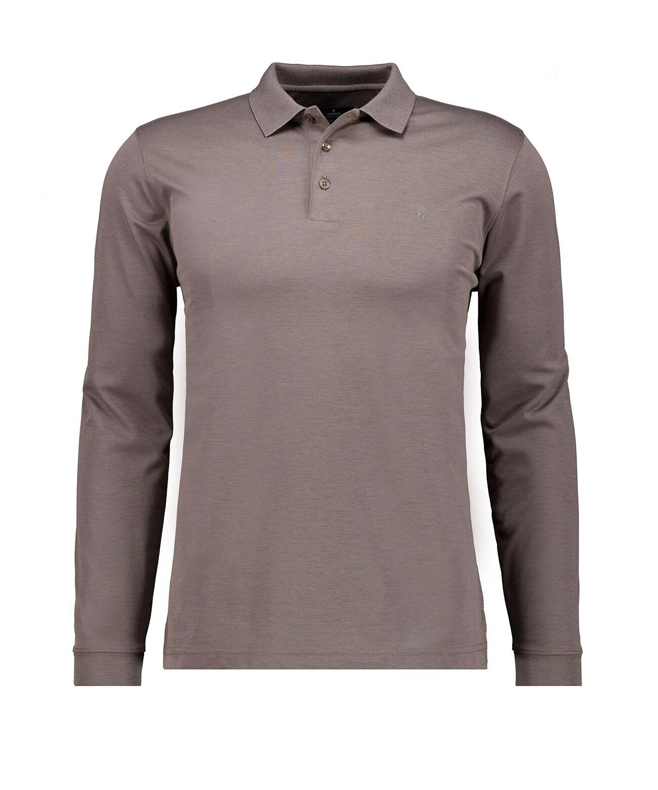RAGMAN Herren Poloshirt, braun, Gr. L, Baumwollmischung, Shirts