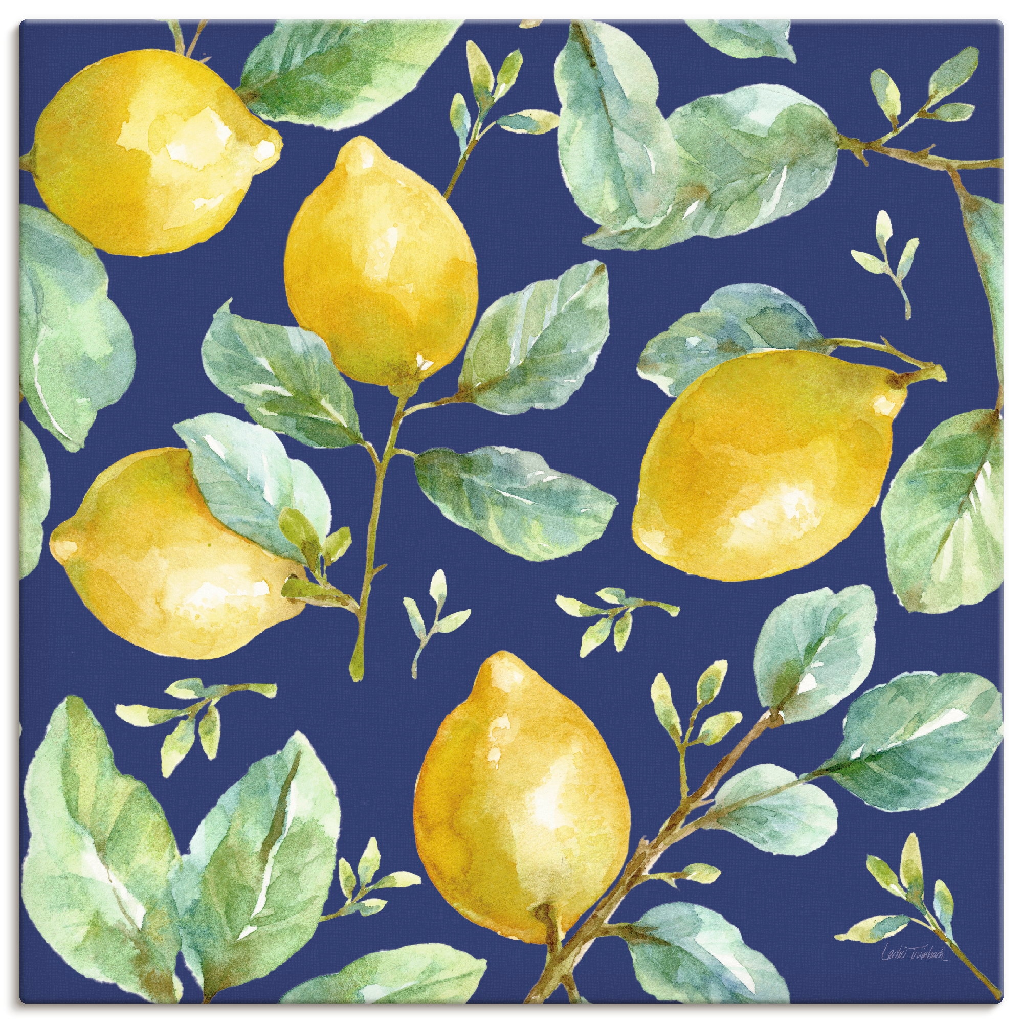 Wandbild ARTLAND "Le Citron Pattern IB", farbe bild(er): farbig, B:30cm H:30cm, Bilder, als Alubild, Leinwandbild, Poster, Wandaufkleber in verschied. Größen