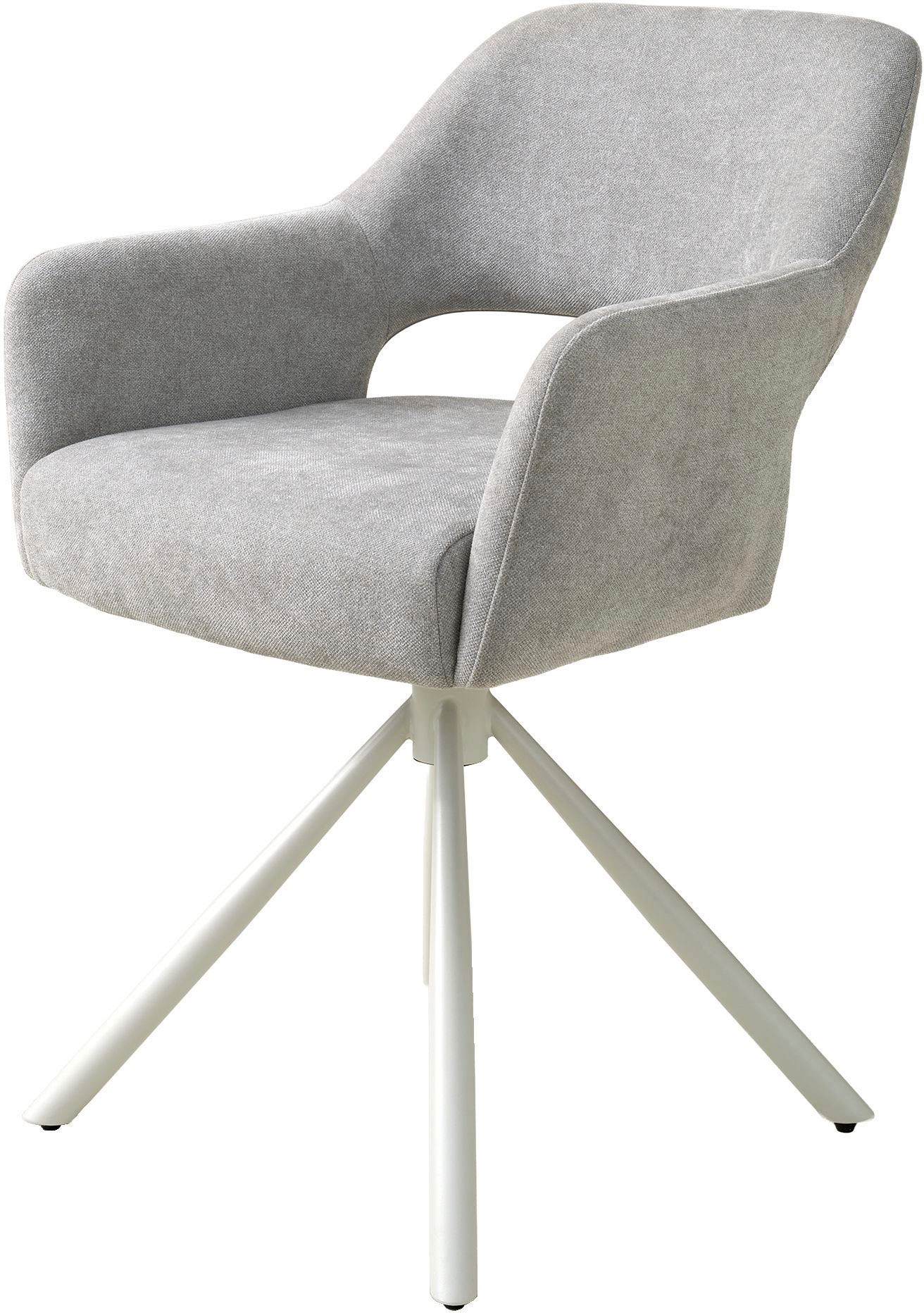 SCHÖNER WOHNEN-Kollektion Esszimmerstuhl »STAVANGER, 360° drehbar mit Rückholfunktion« (Set) 2 Stk.mit Taschenfederkern, Bezug Webstoff, Untergestell pulverbeschichtet