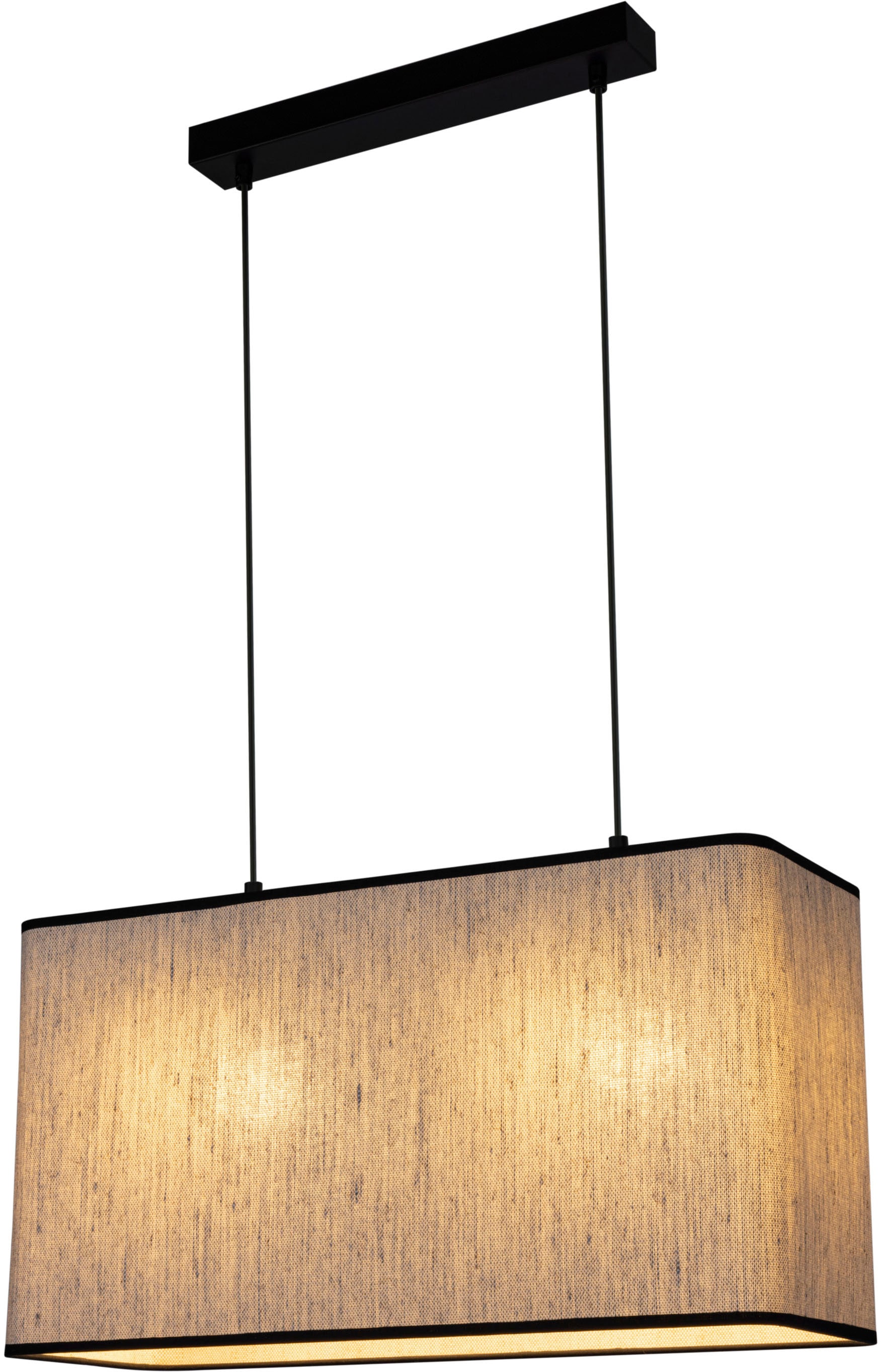 andas Pendelleuchte »Virrat, im skandinavischen Stil«, 2 flammig, Leuchtmittel E27 | Leuchtmittel wechselbar, Pendellampe mit Leinenschirm, im zeitlosen Design, Made in Europe