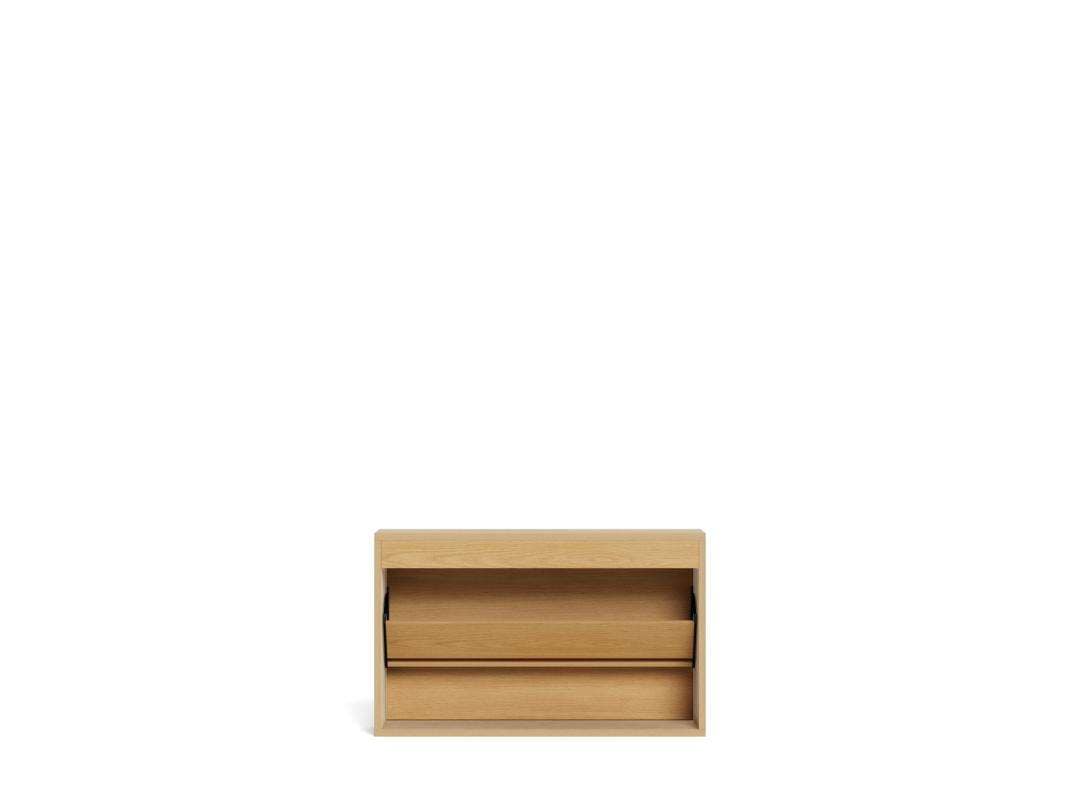 ACTONA GROUP Schuhschrank »Albany – platzsparend & modern mit Lamellenfront« Elegante Eiche Lamellenfront, Bodenfreiheit durch Wandmontage