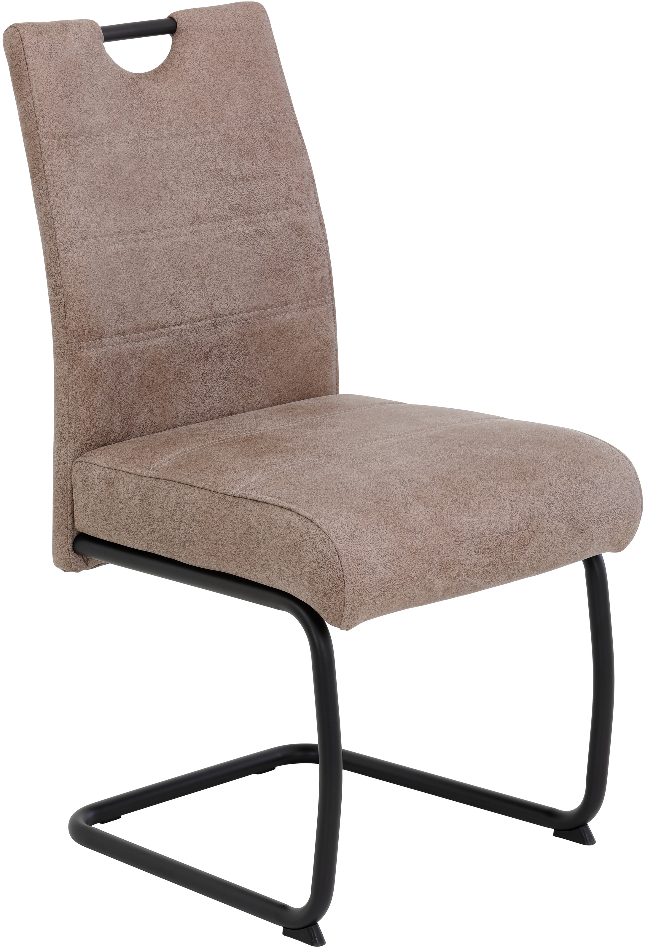 Thumbnail - HELA Freischwinger "FLORA Freischwinger mit Griff, 140kg belastbar" (Set) 4 Stk.XL-Esszimmerstuhl, Federkern für Sitzkom...