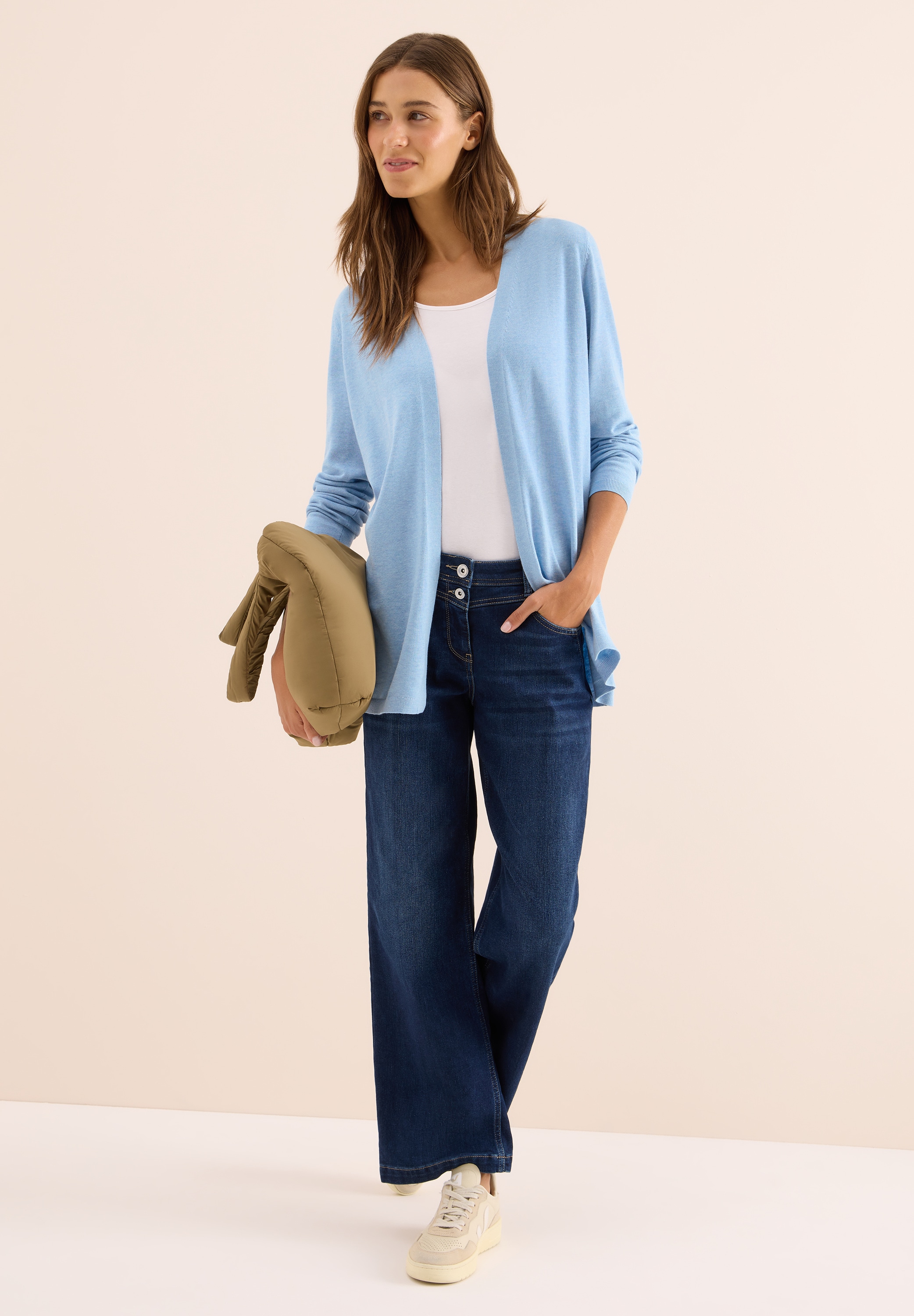 Cecil Longstrickjacke, im soften Baumwoll-Mix