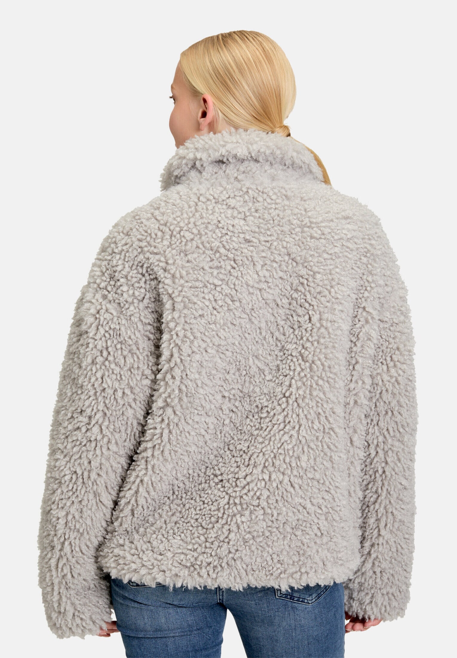 Amber & June Plüschjacke »Damen mit Stehkragen«
