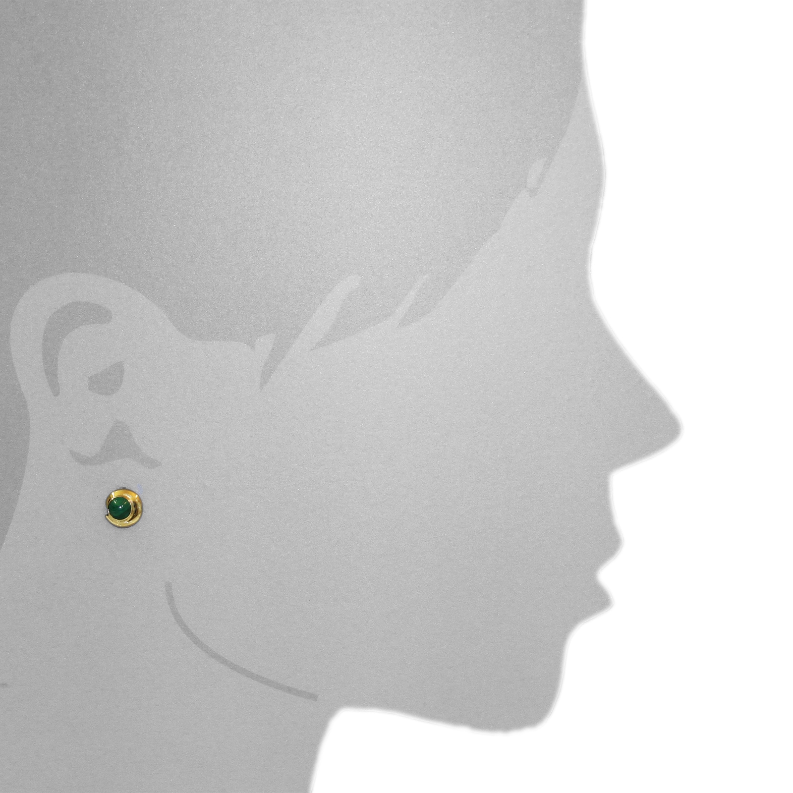 OSTSEE-SCHMUCK Paar Ohrstecker »- Udine - Gold 333/000 - Malachit«