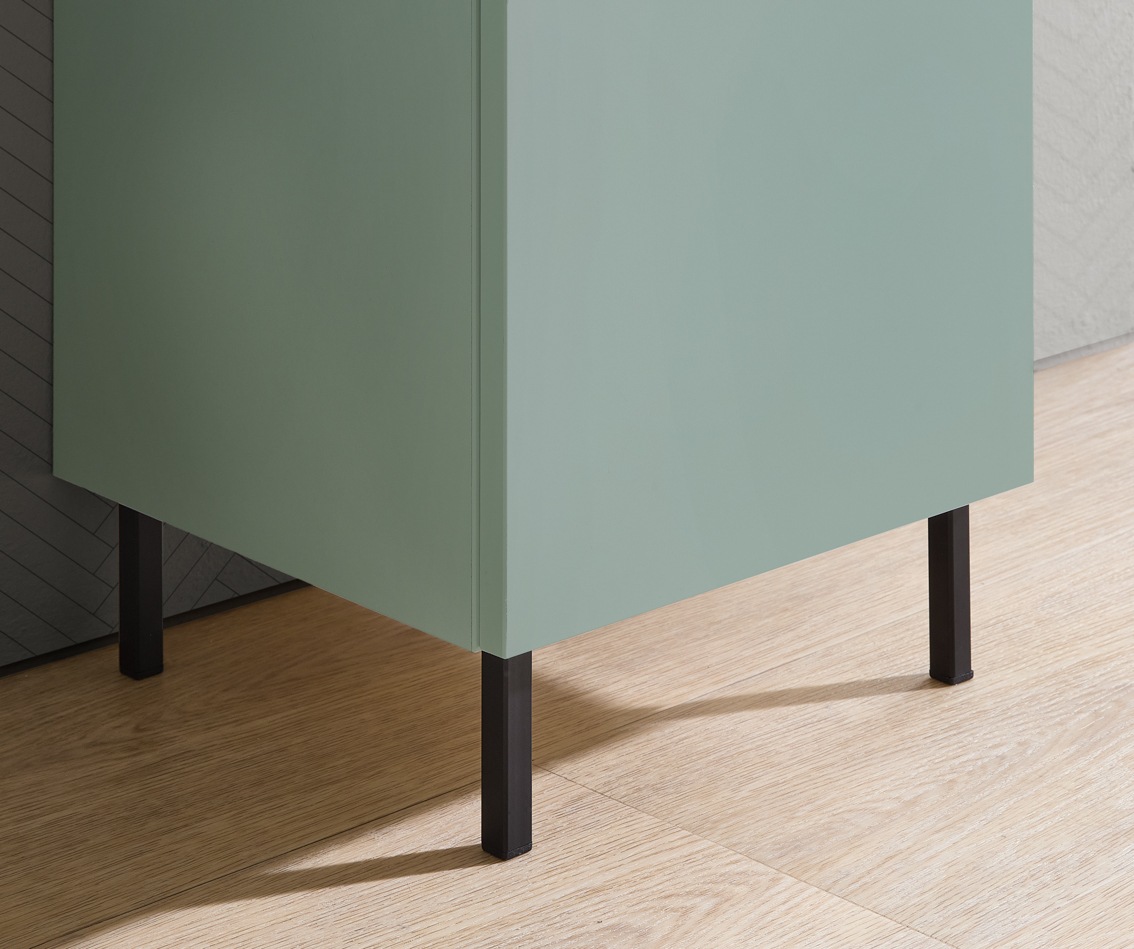 Saphir Möbelfuß "Quickset 4 Stück für Badmöbel" 4 Stk. tlg. Schwarz matt günstig online kaufen