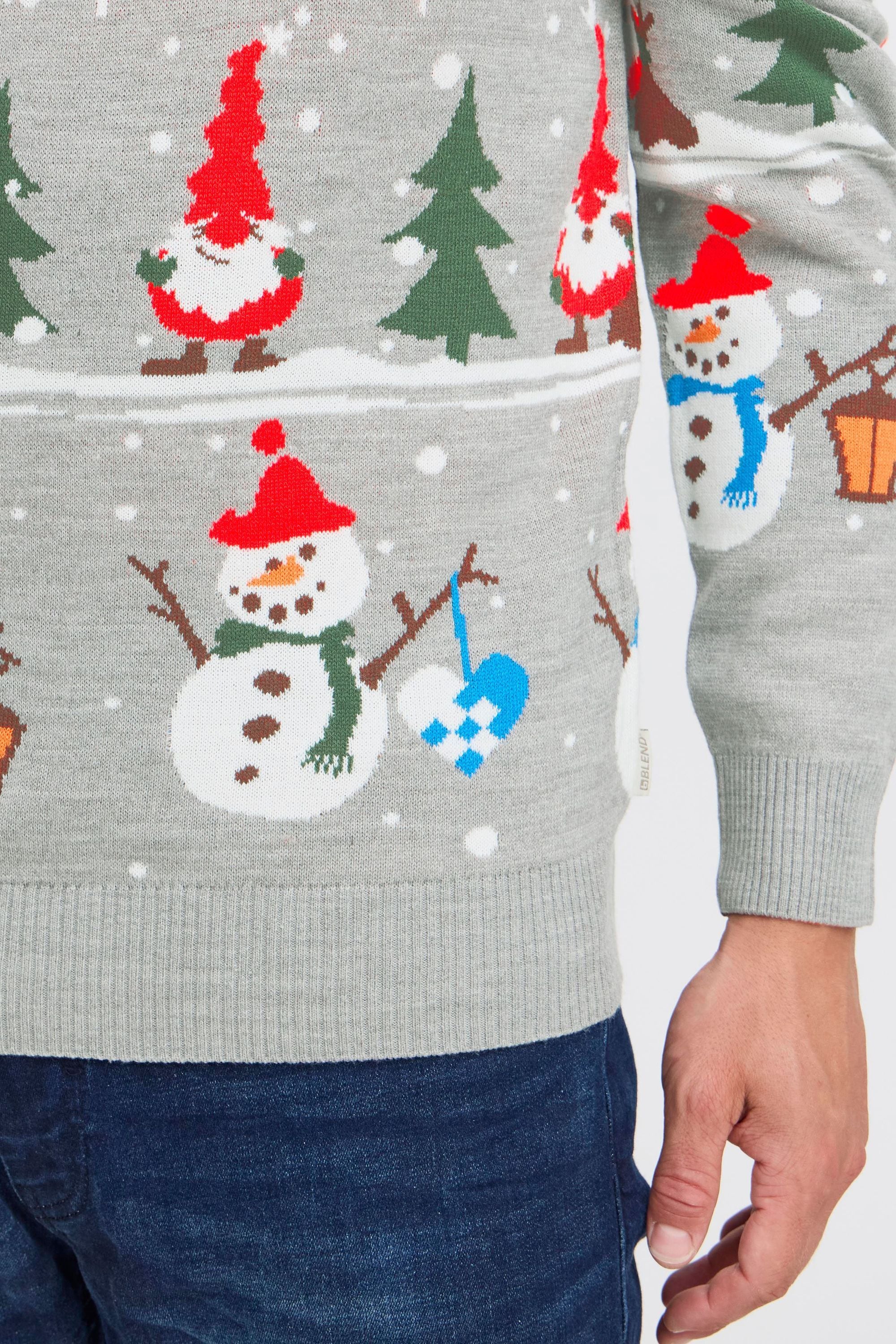 Blend Strickpullover »BHChristian« Weihnachtlicher Grobstrickpullover