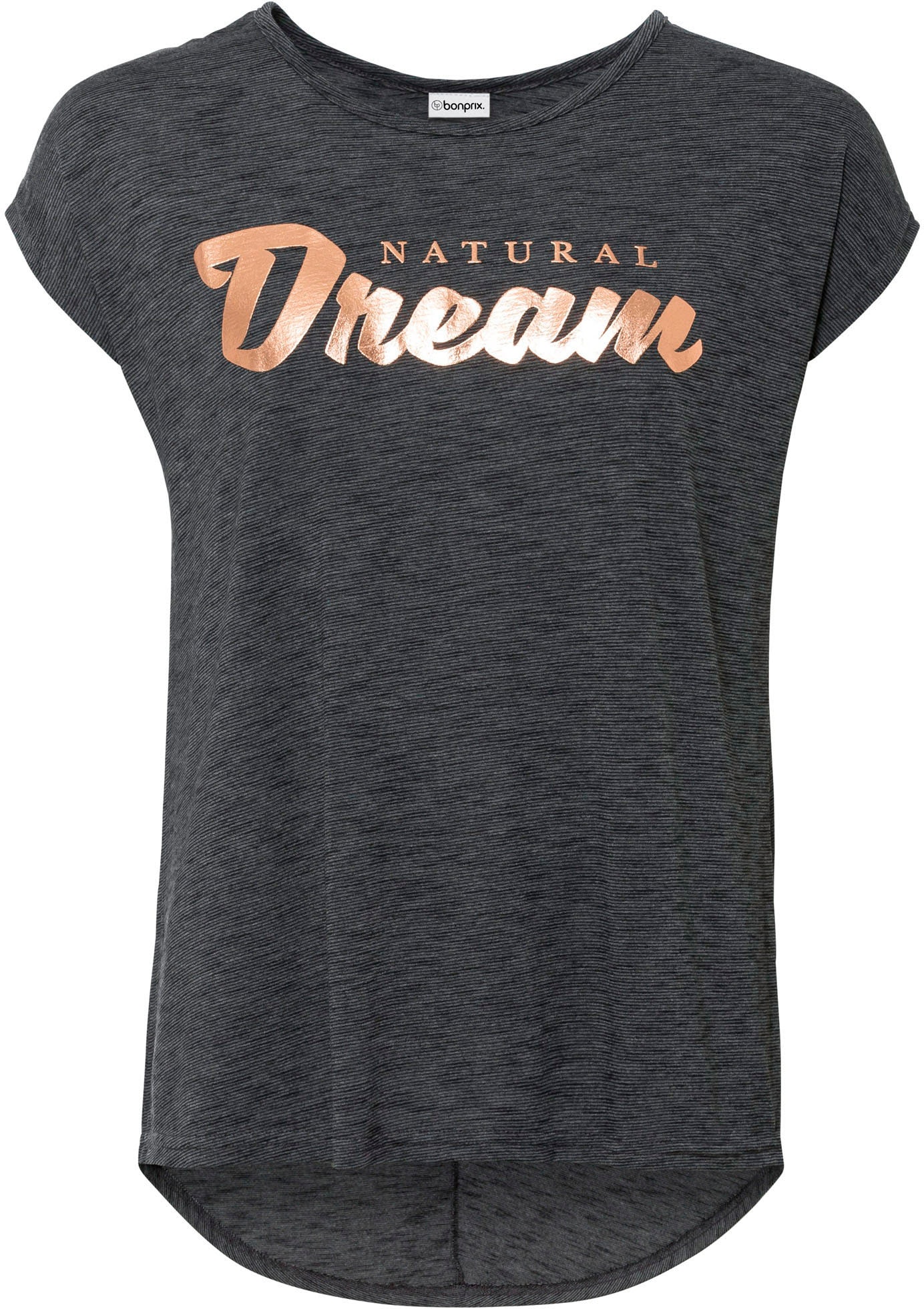 bonprix Longshirt »Longshirt aus Viskose-Mix« Oversize Passform, Kurzarm-Design, aus Viskose-Mix