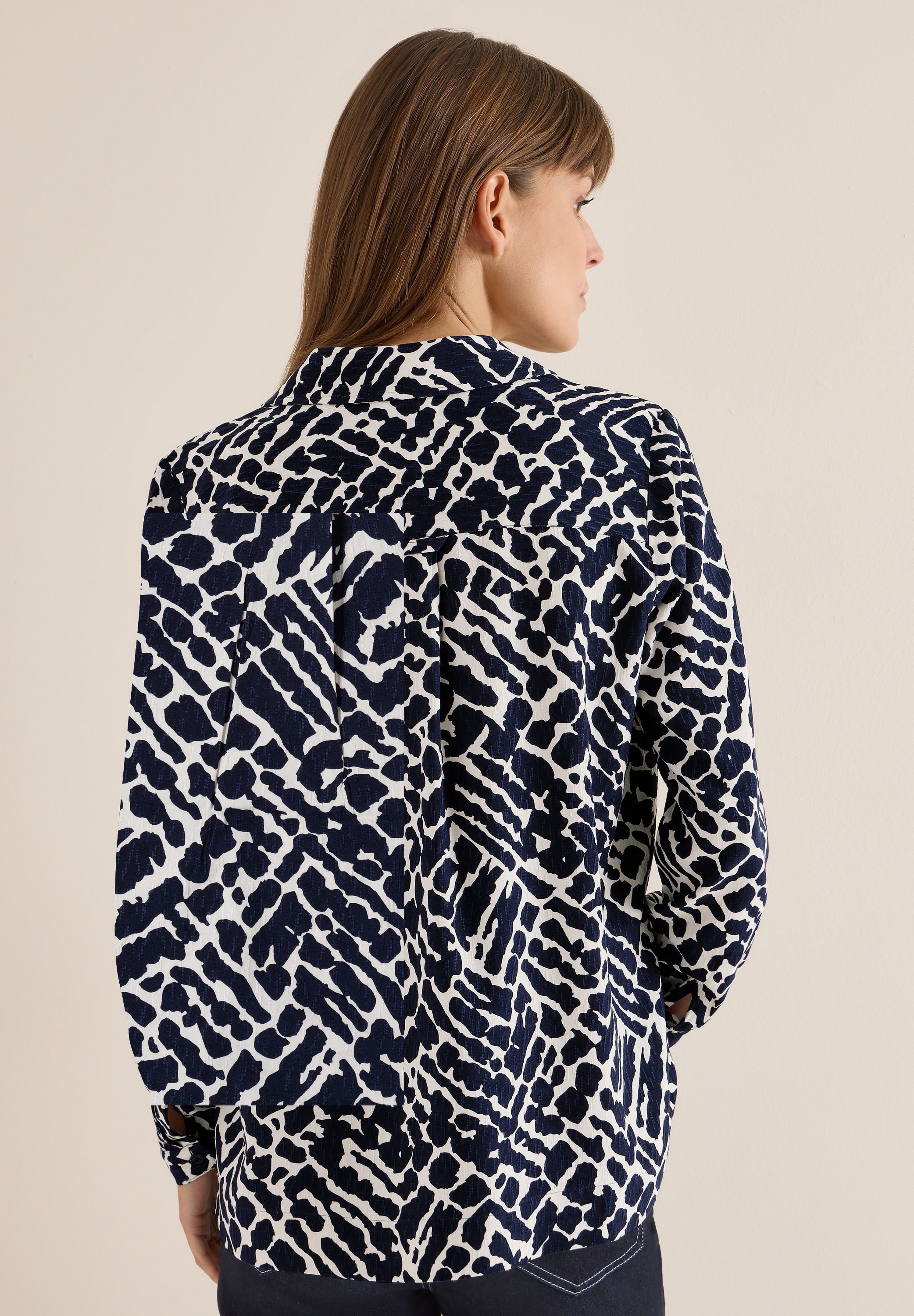 Cecil Langarmbluse mit allover Print