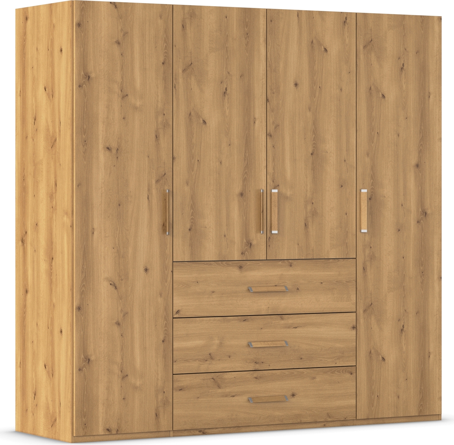 rauch Drehtürenschrank "Kleiderschrank Schrank Garderobe Schlafzimmerschrank EVELYN" in 2 Höhen 197 oder 210 cm erhältlich, inkl. SOFT-CLOSE-FUNKTION, in elegantem Stil mit Schubladen 3 Breiten und 2 Höhen MADE IN GERMANY