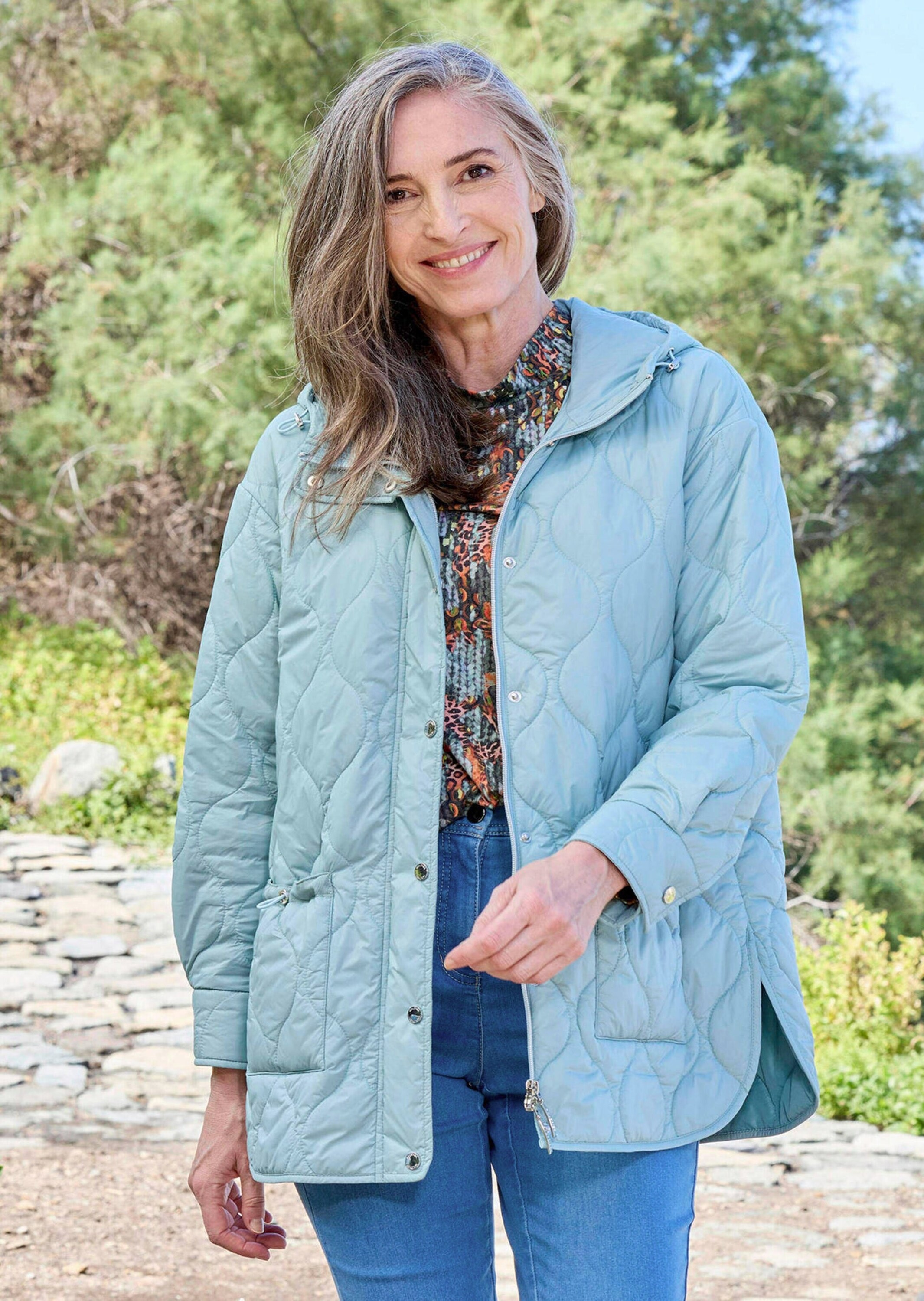 GOLDNER Steppjacke »Kurzgröße Steppjacke im Overshirt-Look«