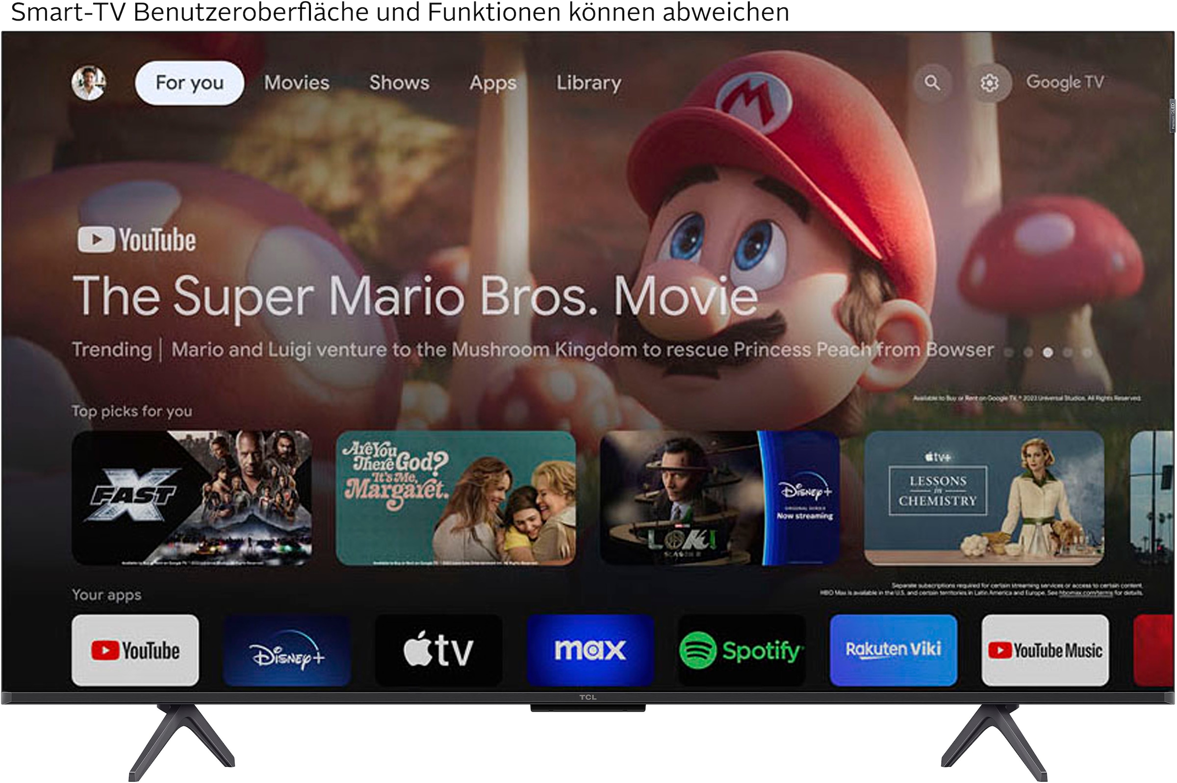 TCL QLED-Fernseher »50C61BX1«, 4K Ultra HD, Smart-TV-Google TV-Android TV