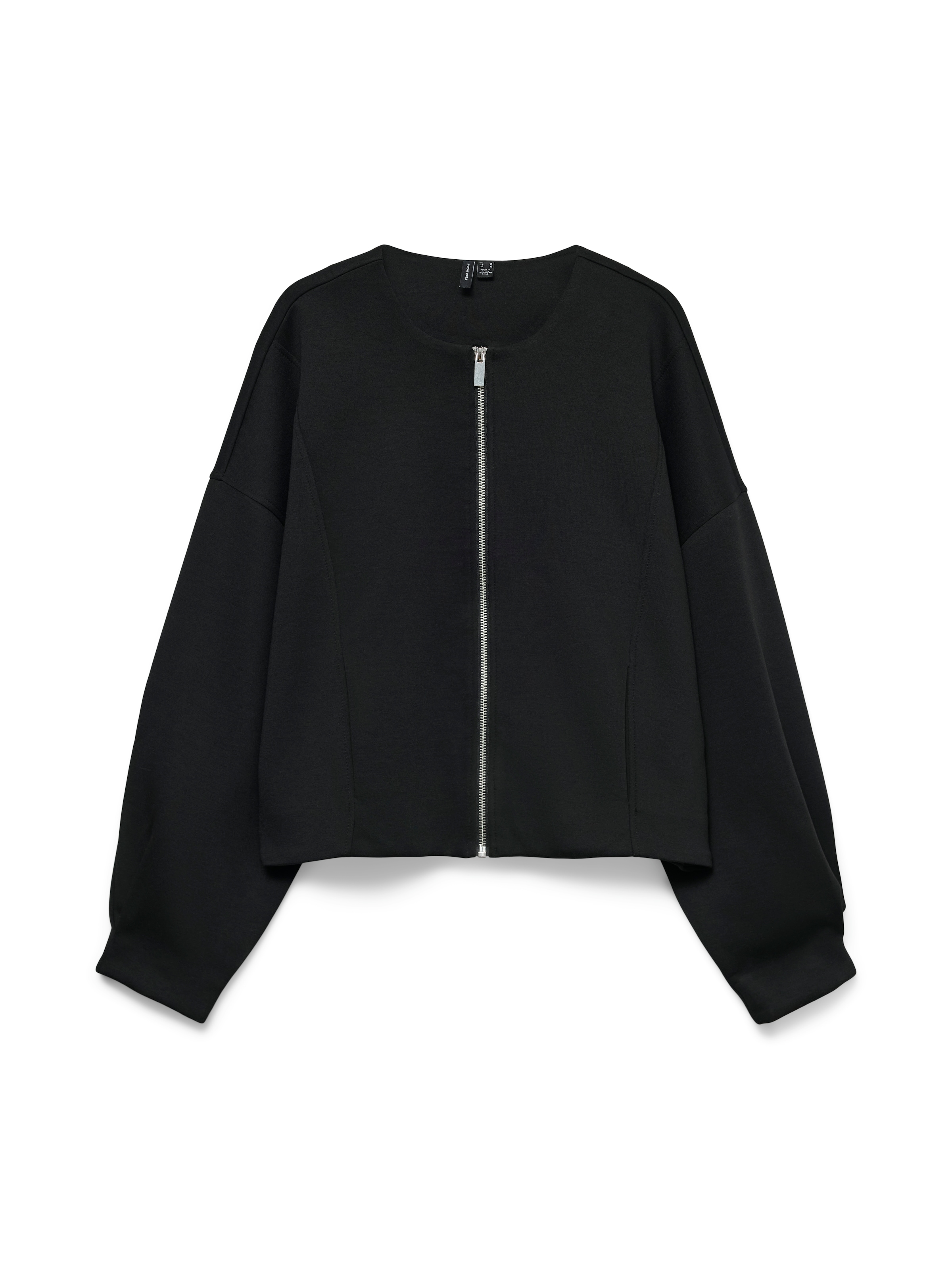 Vero Moda "VMUMA LS O-NECK ZIP BOMBER JRS" Materialmix, loose fit