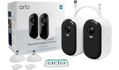 Smart Home Kamera »ESSENTIAL 2K Outdoor Kamera 2-Pack«, Außenbereich-Innenbereich