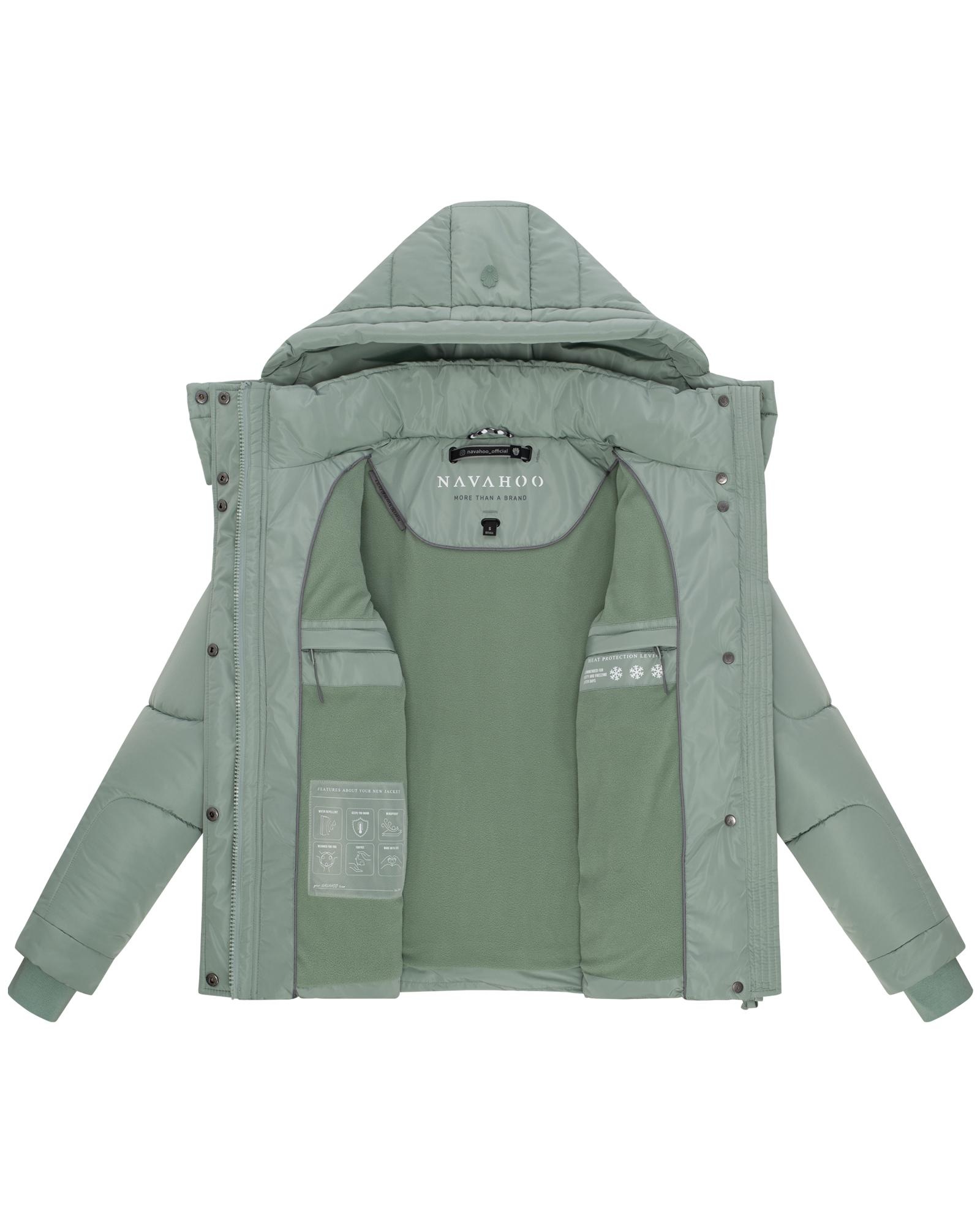 Navahoo Steppjacke »Zauberlicht 14«, mit Kapuze, Winterjacke mit abnehmbarer Kapuze und Fleece-Futter