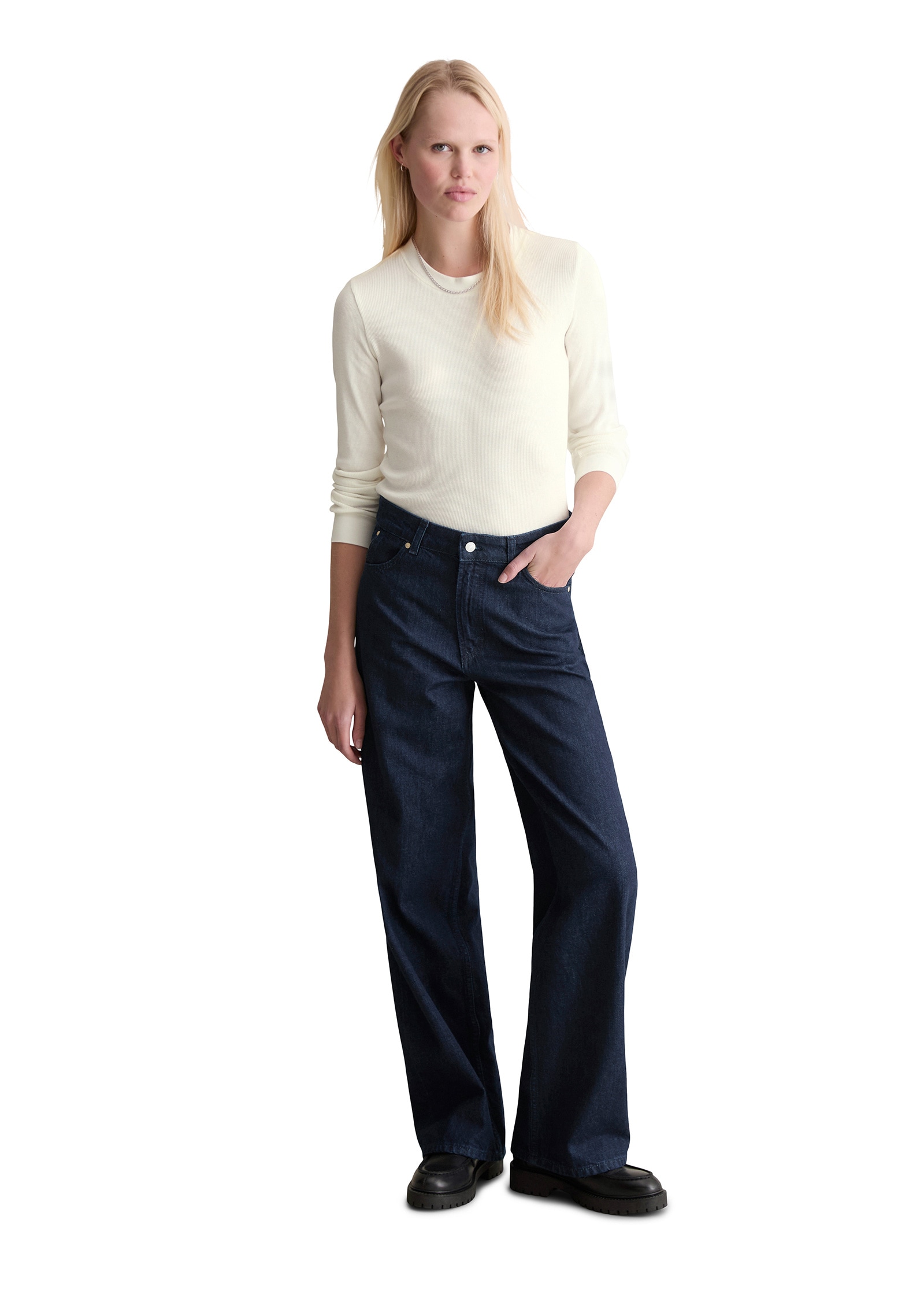 Marc O'Polo DENIM Weite Jeans »aus Bio-Baumwolle ohne Stretch«