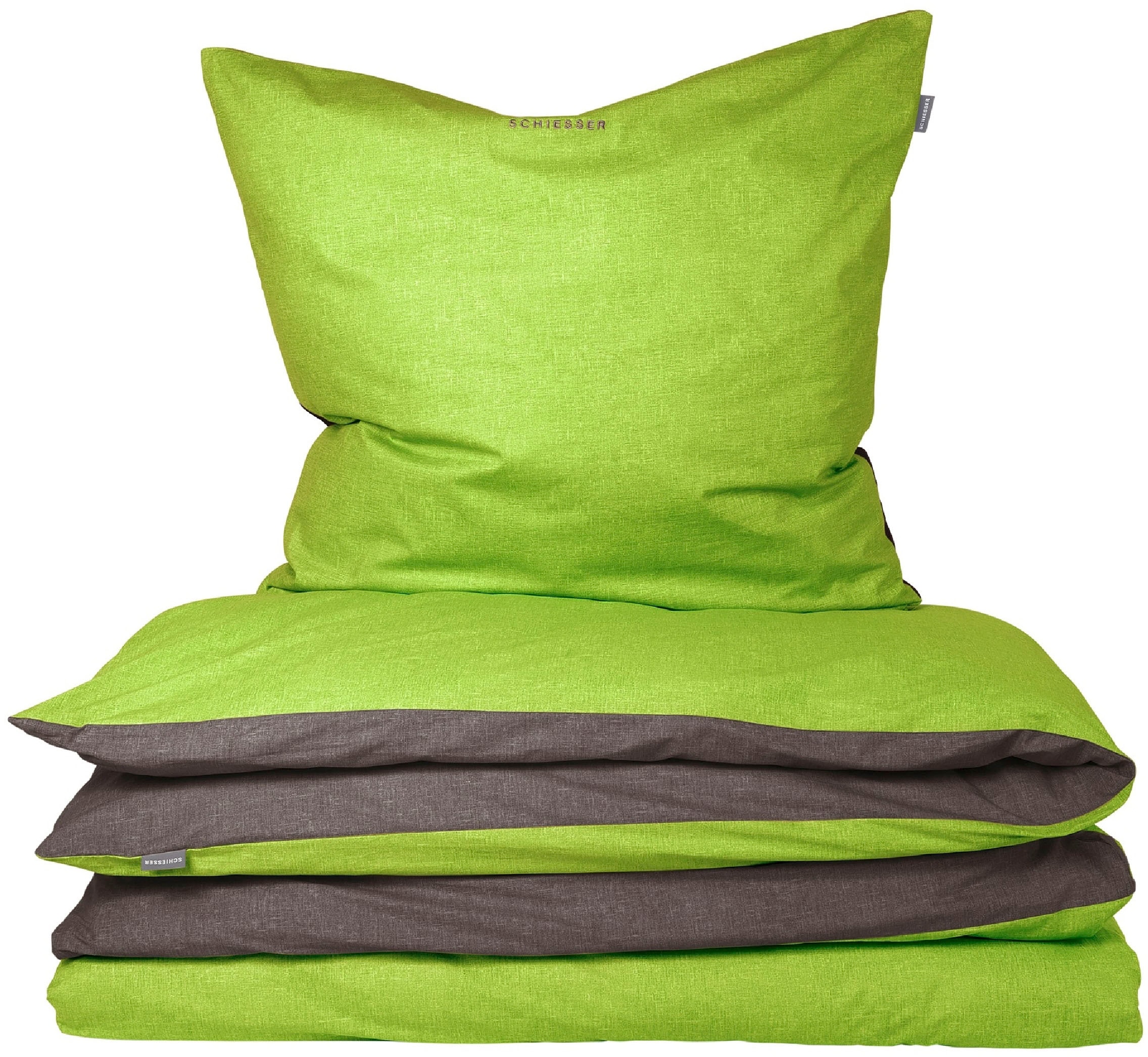 Schiesser "Doubleface aus weicher Baumwolle mit edlem Melangeeffekt" 2 Stk. günstig online kaufen