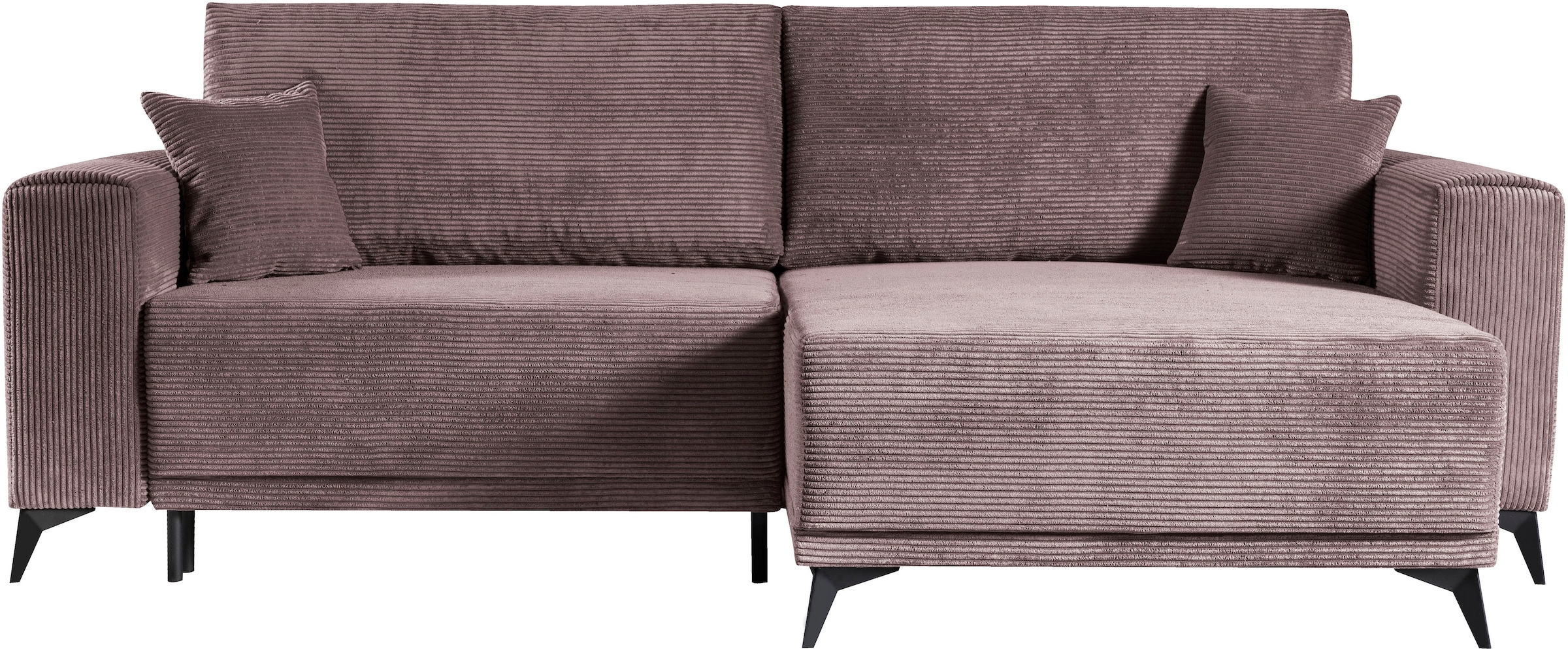 WERK2 Ecksofa "Scandic L-Form", Moderne Eckcouch in Cord, Sofa mit Schlaffu günstig online kaufen