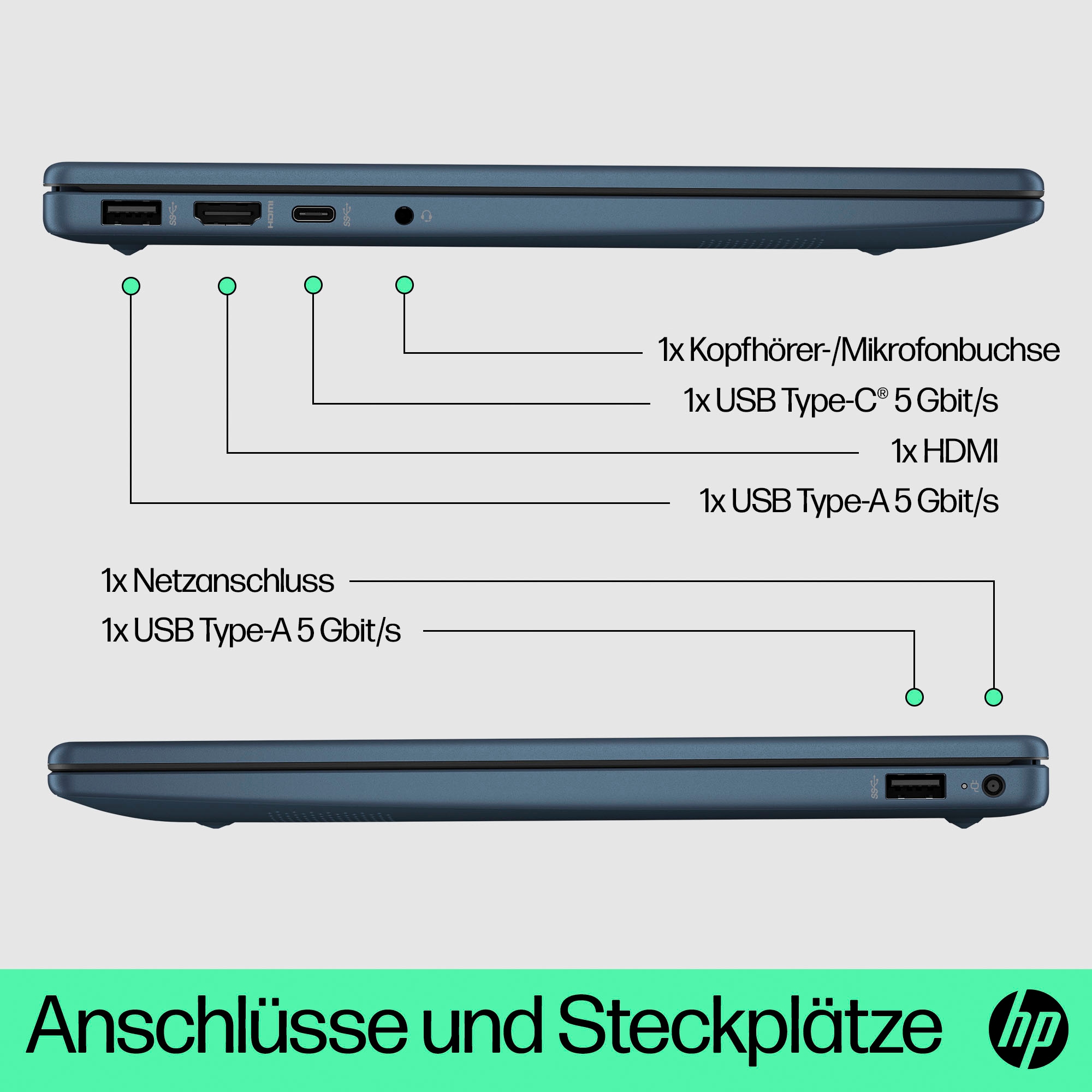 HP Notebook »14-ee0075ng«, 35,6 cm, / 14 Zoll, Intel, Core i7, Iris® Xᵉ Graphics, 512 GB SSD