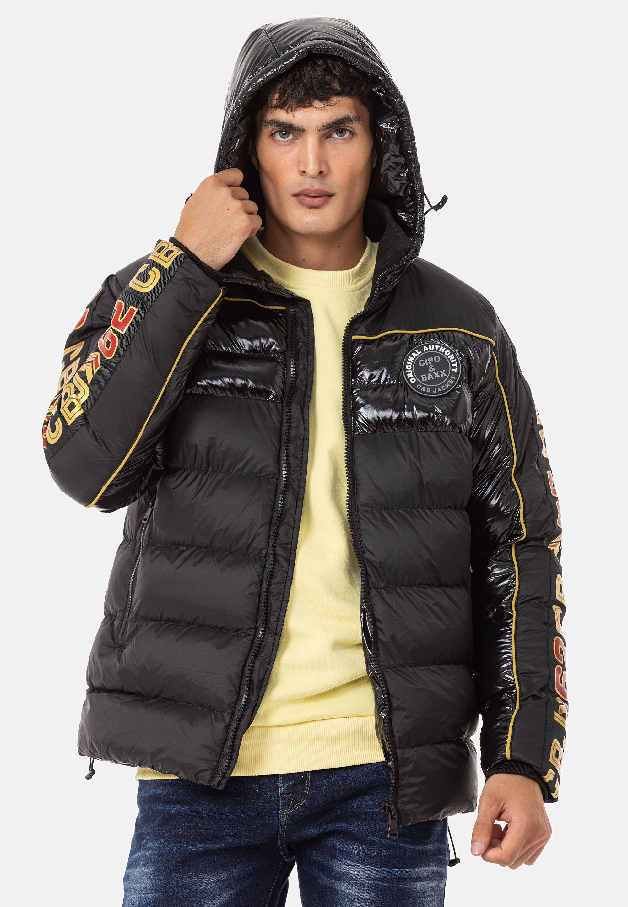 Cipo & Baxx Winterjacke »Jacke«, mit Kapuze, mit Kapuze