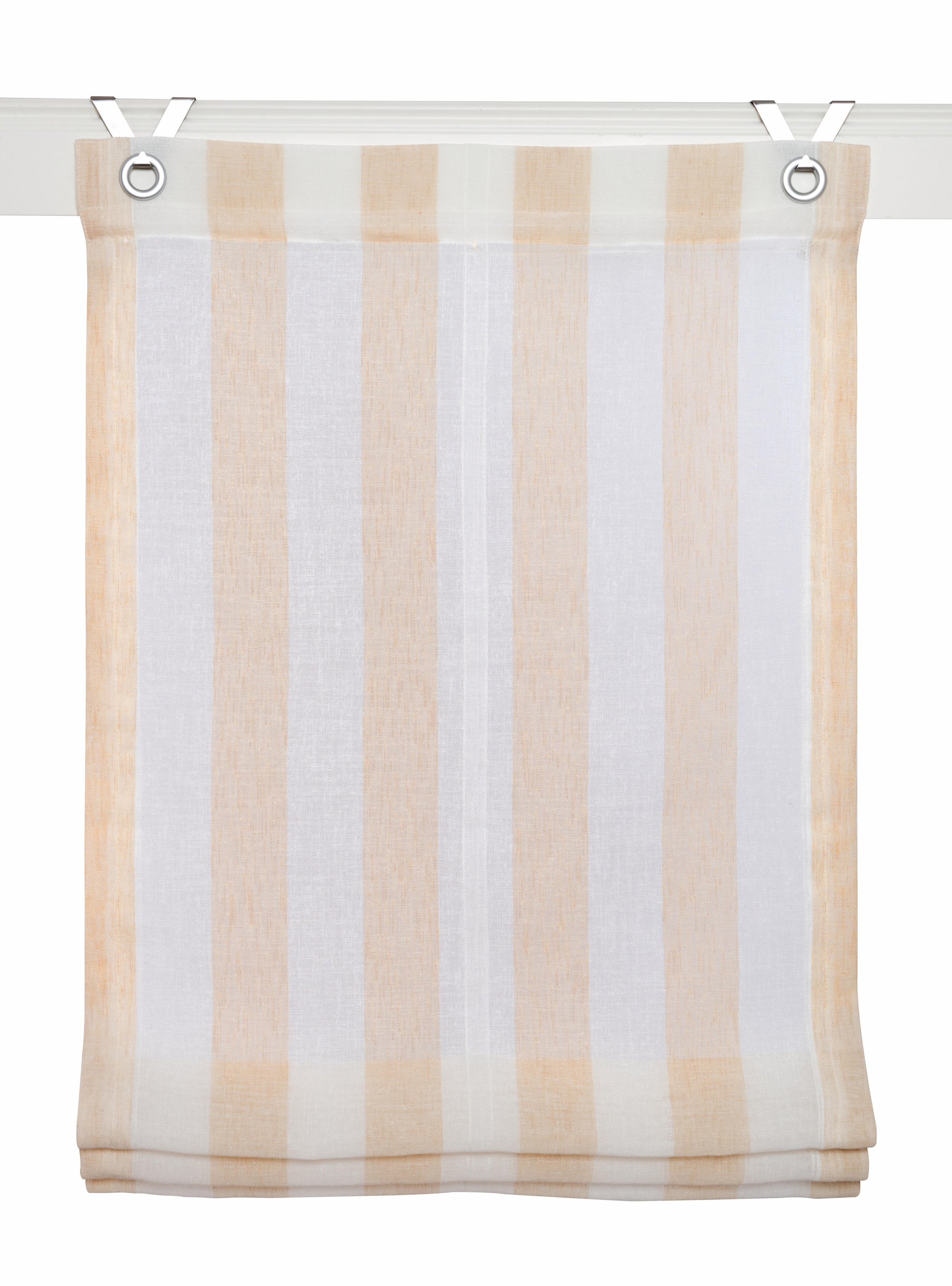 Kutti Raffrollo "Bornholm" mit Hakenaufhängung ohne Bohren halbtransparent, günstig online kaufen