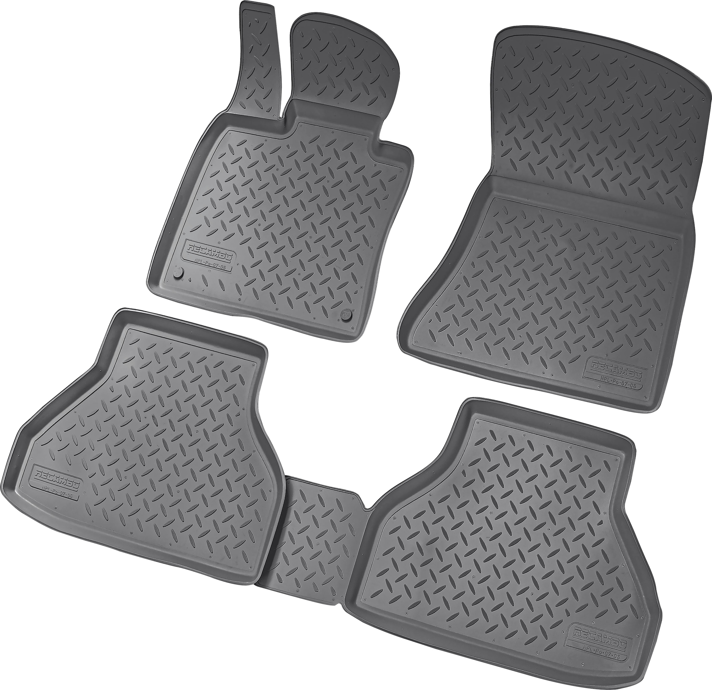 RECAMBO Passform-Fußmatten »CustomComforts«, BMW, X5, (Set, 4 St.), E70 2006  - 2013, perfekte Passform per Rechnung | BAUR