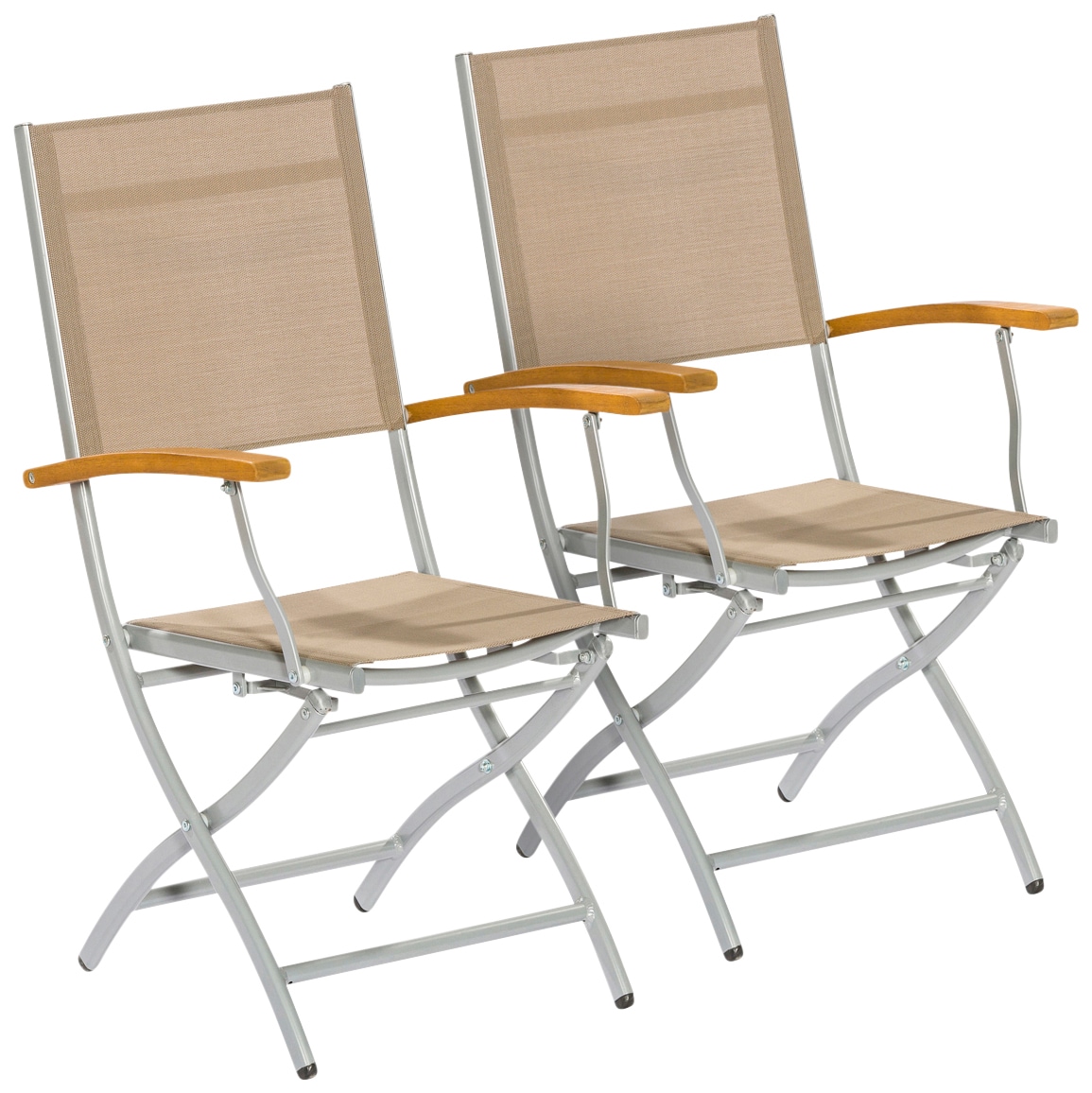 MERXX Gartensessel "Naxos" Set, 2 Stk. tlg. 2er Set, Eukalyptusholz/Textil, günstig online kaufen