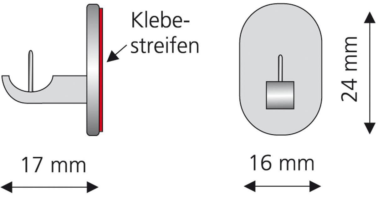 Liedeco Klebeträger für Vitragen-Bistrostangen günstig online kaufen