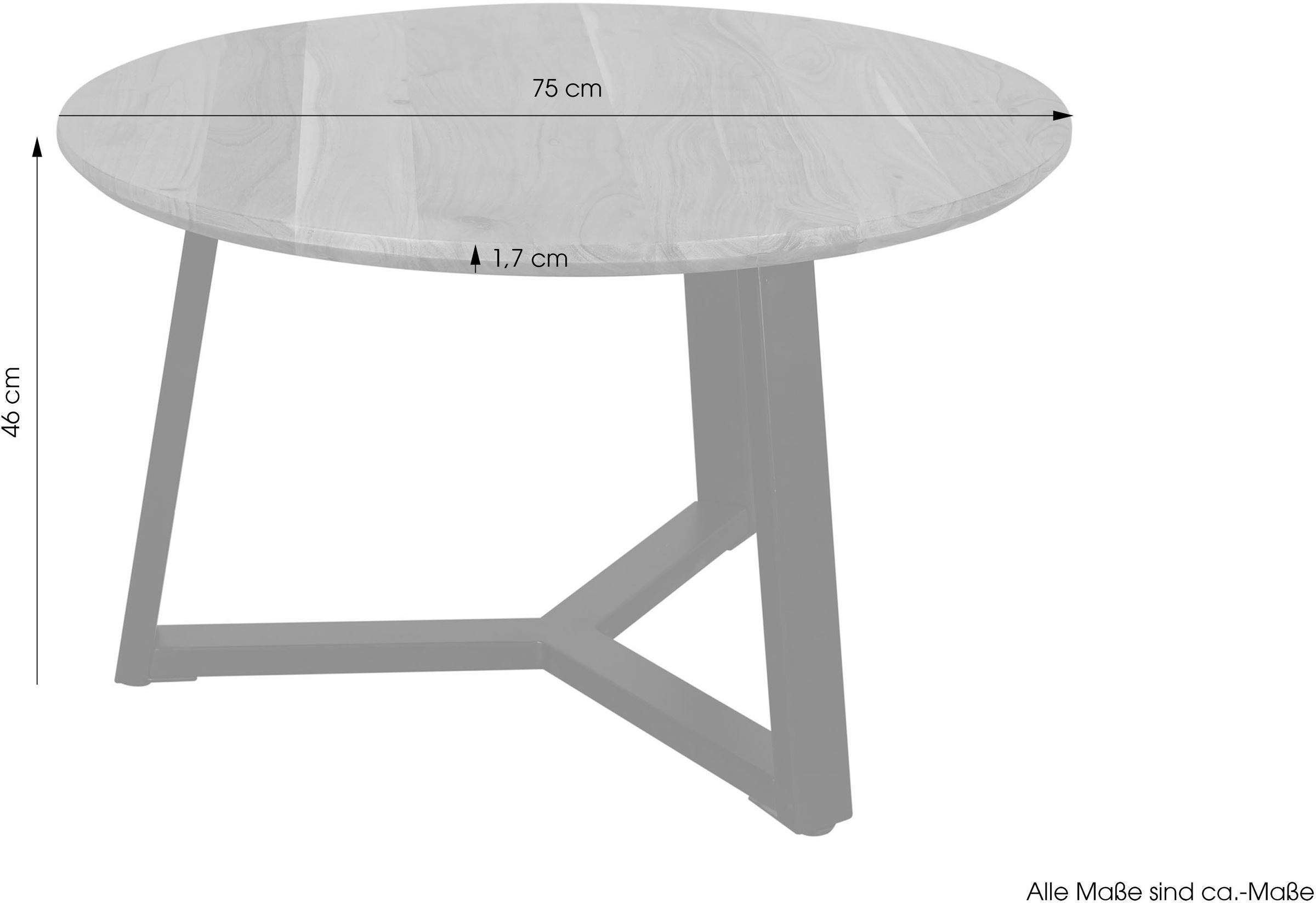 byLIVING Couchtisch »Cross«, (1 St.)