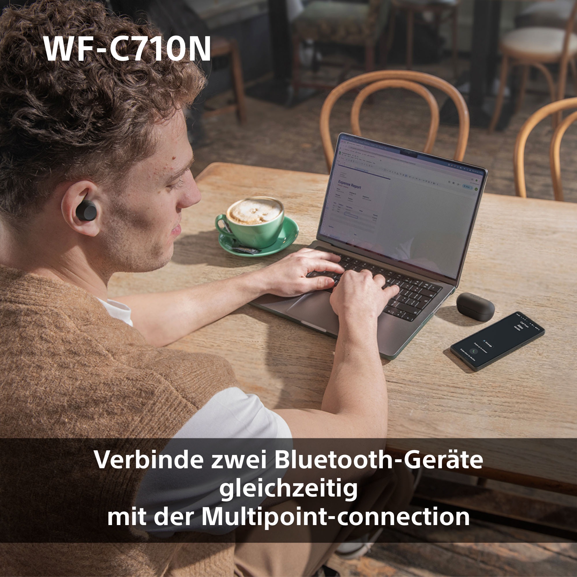 Sony In-Ear-Kopfhörer »WF-C710N«, Bluetooth-A2DP Bluetooth-AVRCP Bluetooth (Audio Video Remote Control Profile)-HFP-HSP, Active Noise Cancelling (ANC)-Freisprechfunktion-Multi-Point-Verbindung-Rauschunterdrückung-Sprachsteuerung