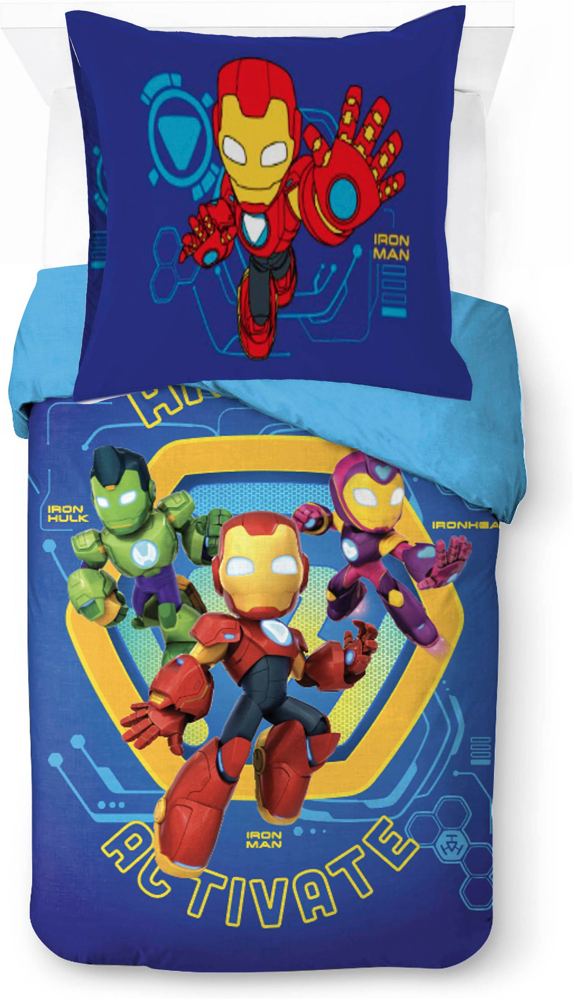 MARVEL Kinderbettwäsche »Iron Man Armor« 2 100% Baumwolle