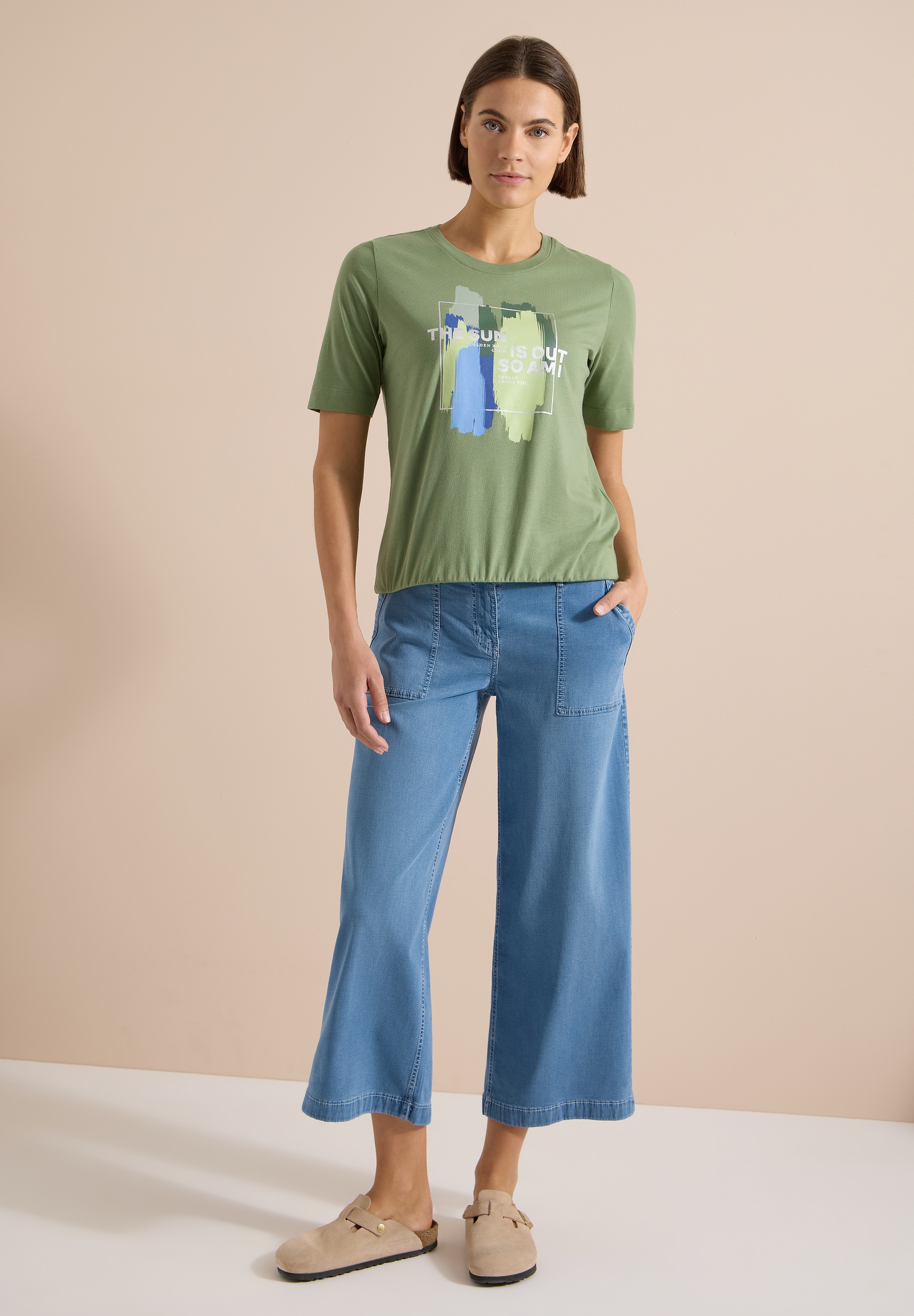 Cecil T-Shirt aus reiner Baumwolle