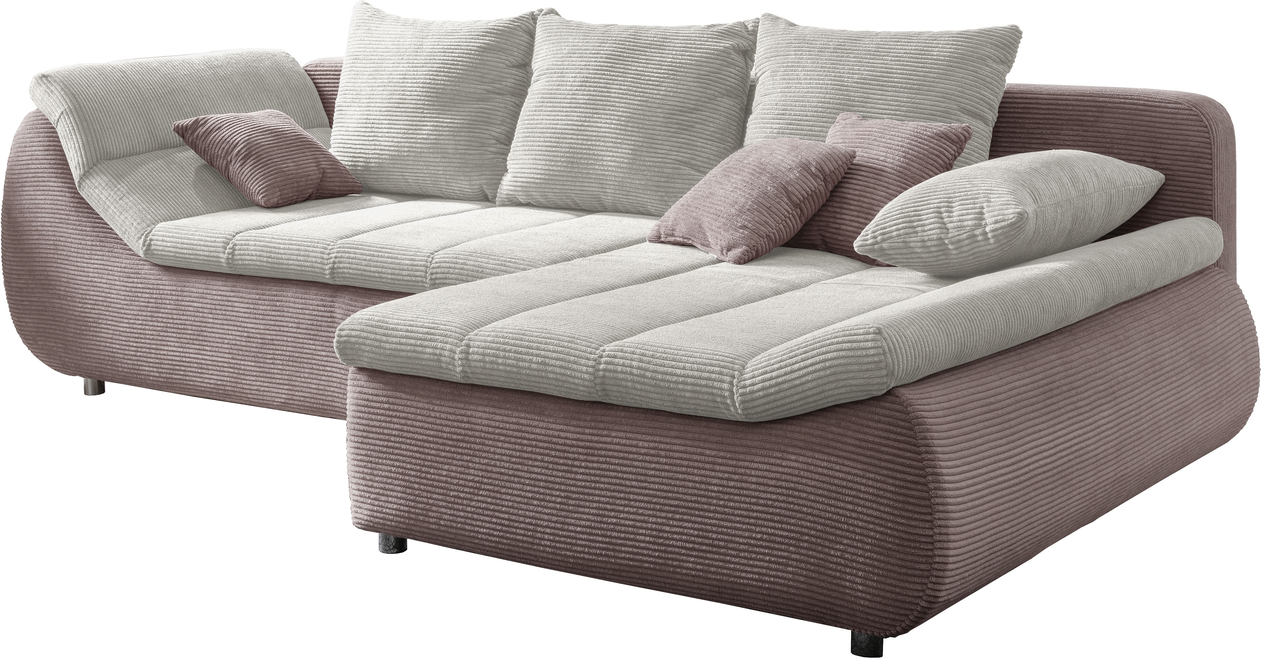 Thumbnail - INOSIGN Ecksofa "Imola elegant und bequem, aktuelle Steppung im Sitz, L-Form", wahlweise mit Bettfunktion