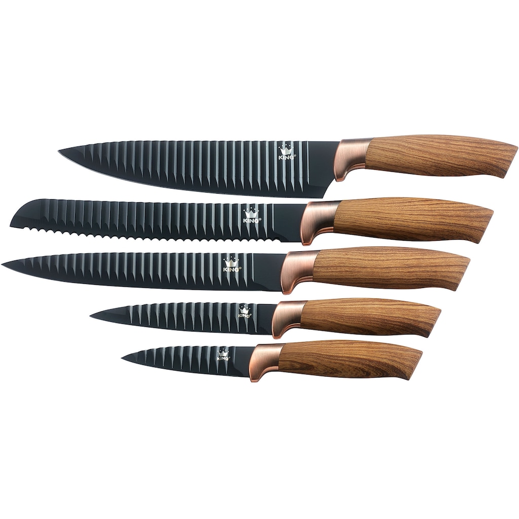 KING Messer-Set »Essential«, (Set, 5 tlg., 5x Messer 20cm, 20cm, 12.5cm 20cm, 8.5cm)