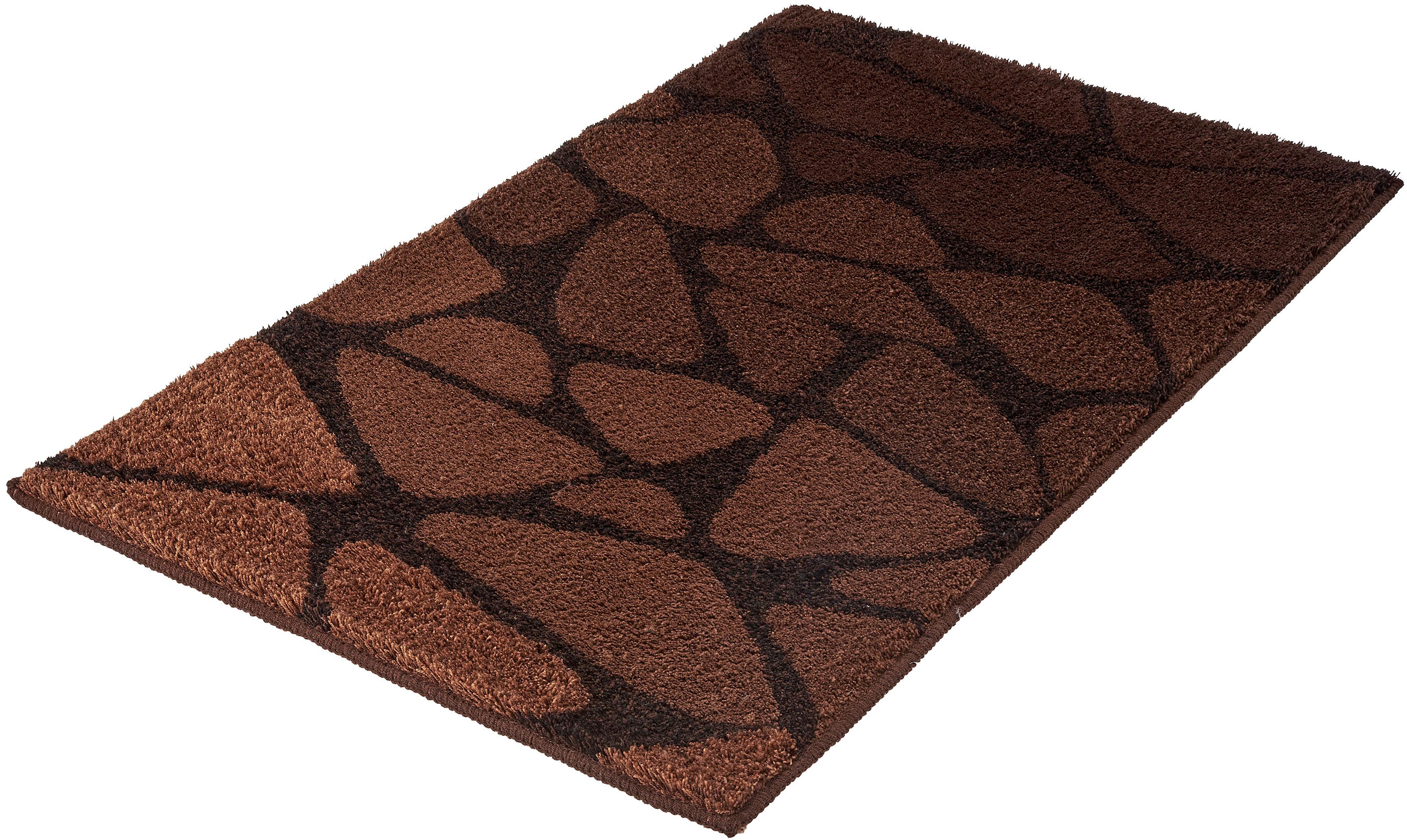 Kleine Wolke Badematte "Inspire, Badvorleger, Badezimmer Teppich" Höhe 15 mm rutschhemmend beschichtet fußbodenheizungsgeeignet Badteppich, Stein Optik, waschbar