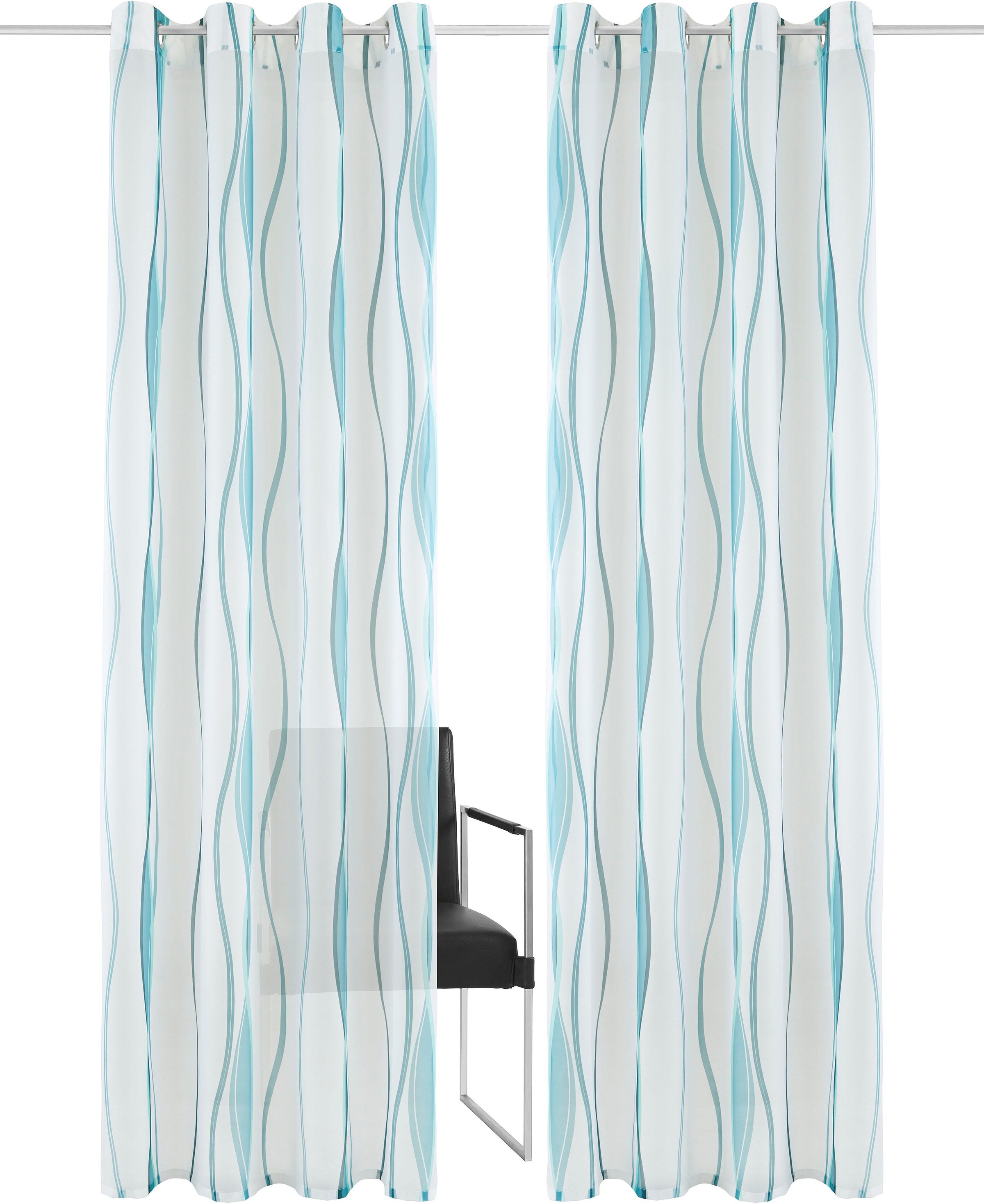 OTTO home Gardine "Dimona" Ösen 2 Stk. tlg. 2-er Set, transparent, Voile, P günstig online kaufen