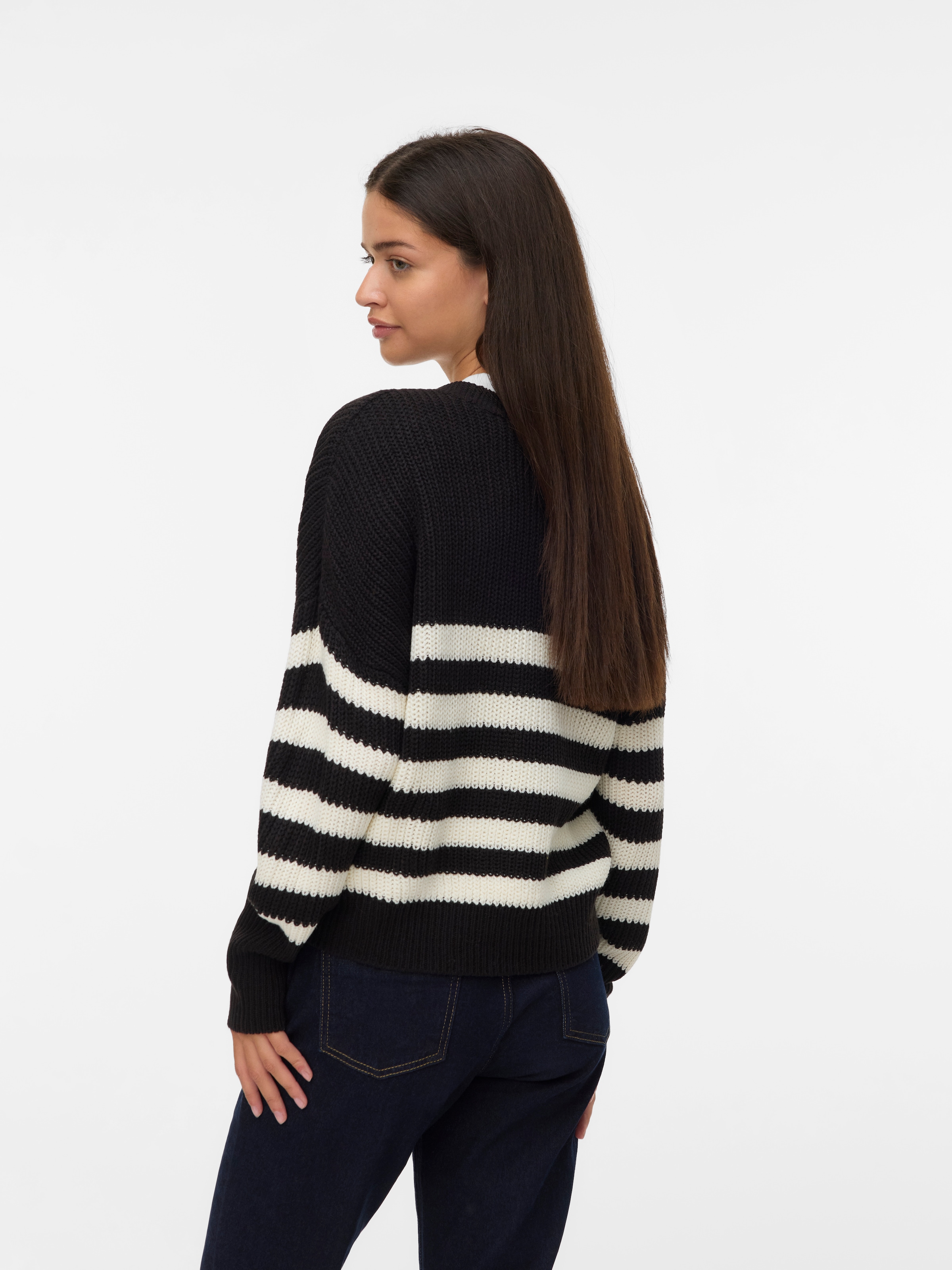 Vero Moda Strickjacke »VMLEA LS V-NECK CUFF CARDIGAN NOOS«, mit Knopfleiste