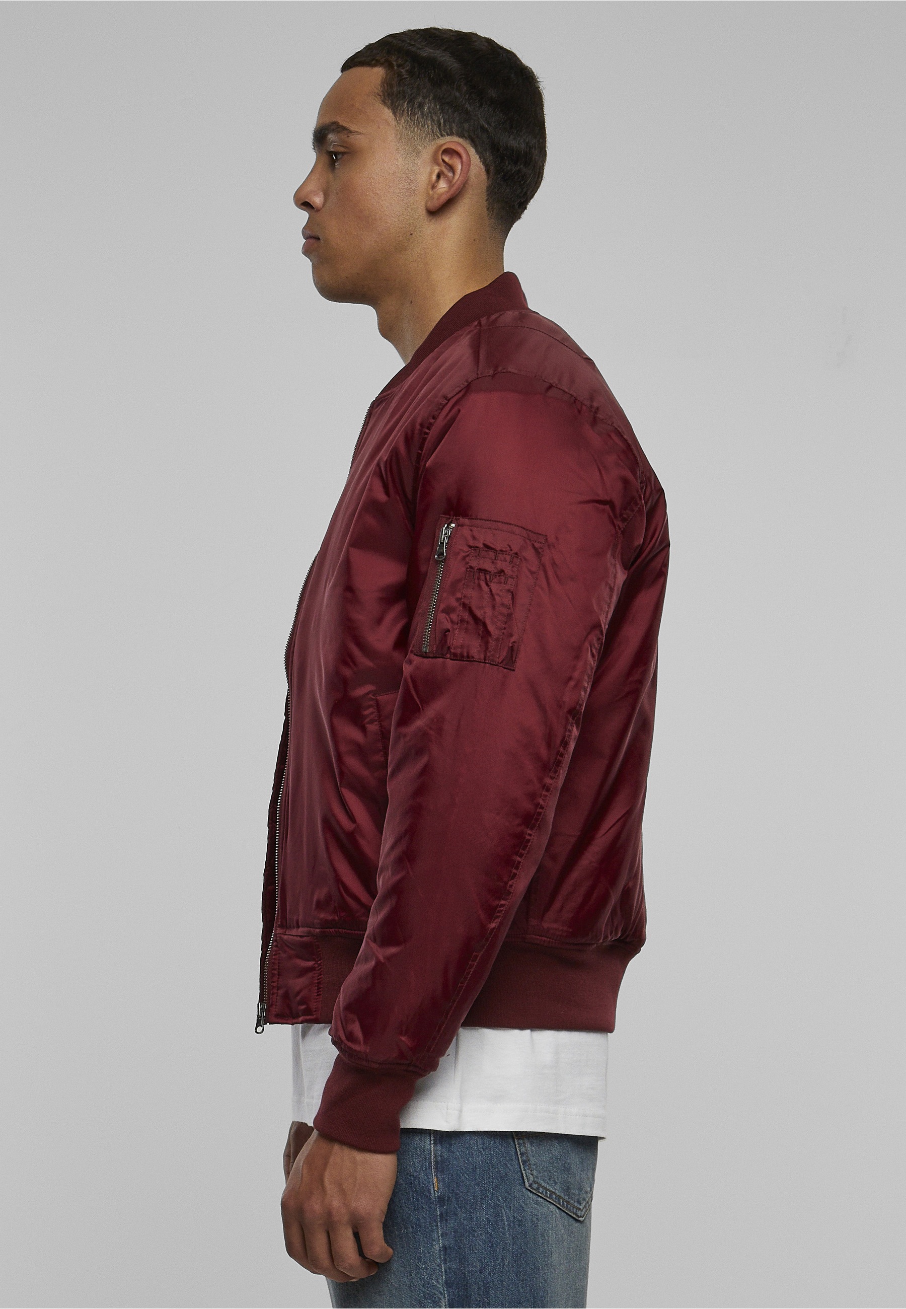 URBAN CLASSICS Anorak »Urban Classics Herren Basic Bomber Jacket« 1 Stk. tlg. ohne Kapuze