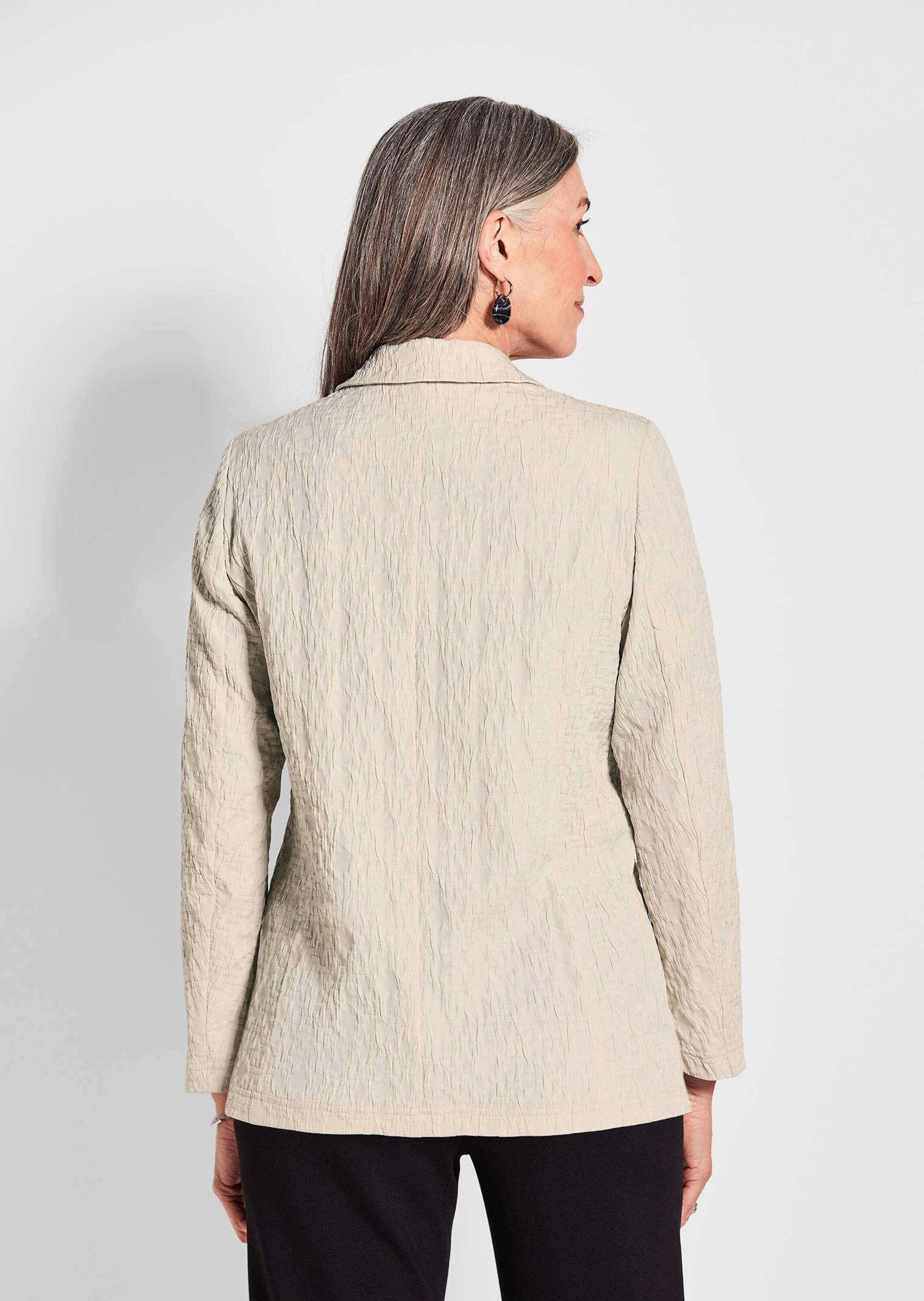 GOLDNER Jackenblazer »Strukturierter Stretchblazer mit Revers«