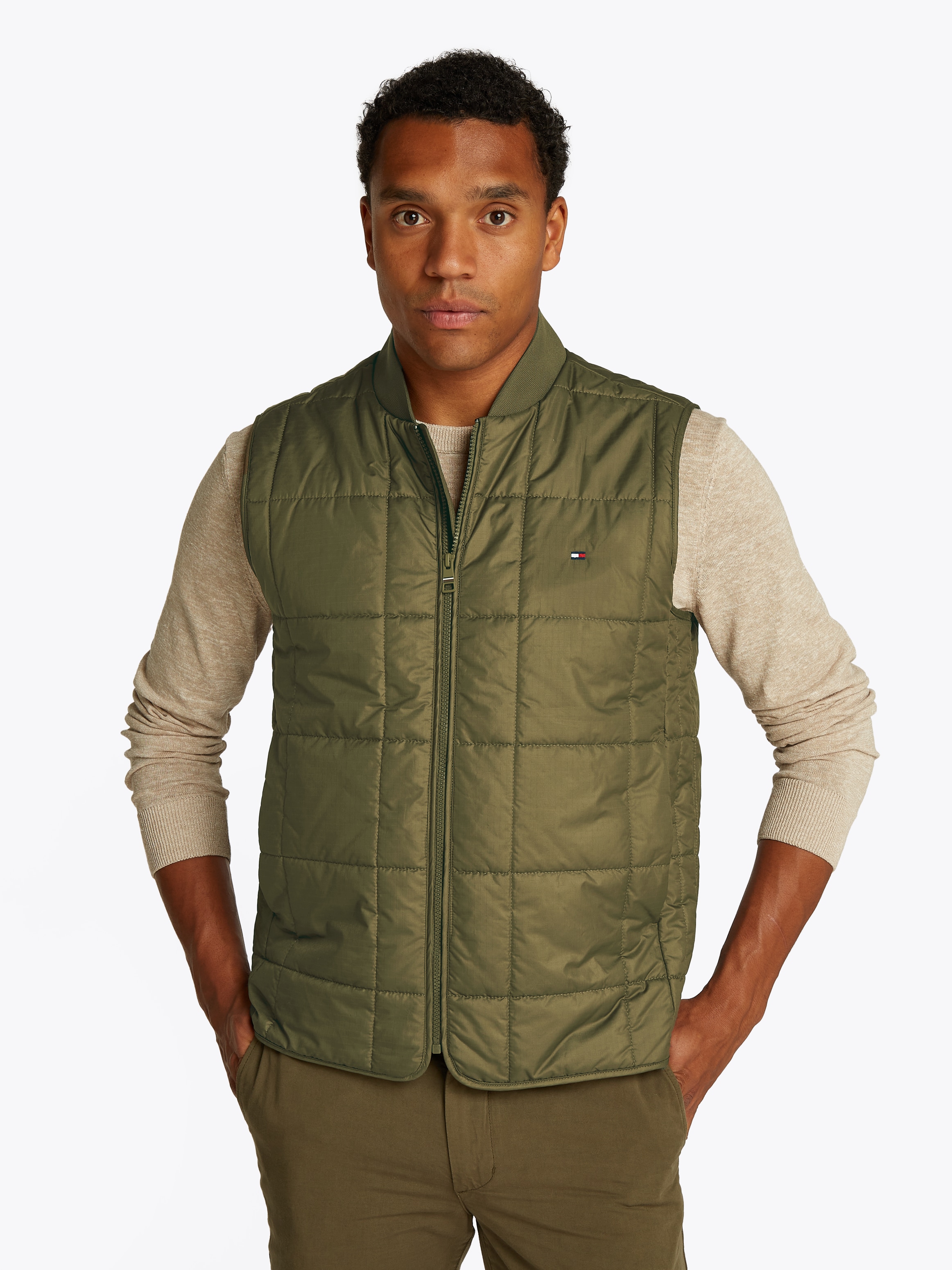 Tommy Hilfiger Steppweste "SQUARE QUILTED VEST", Mit Rundhalsausschnitt günstig online kaufen